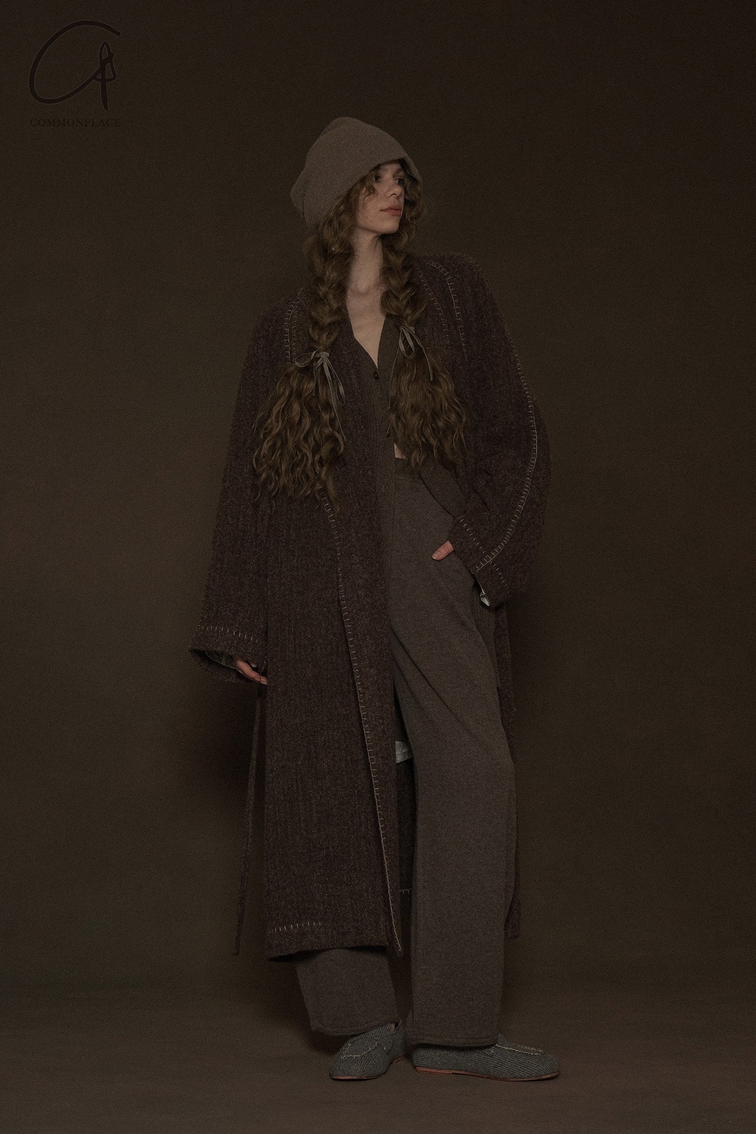 Mutedance 24 Autumn and Winter Wool Long Coat MD-MD24FW12-BROWN - Image 6