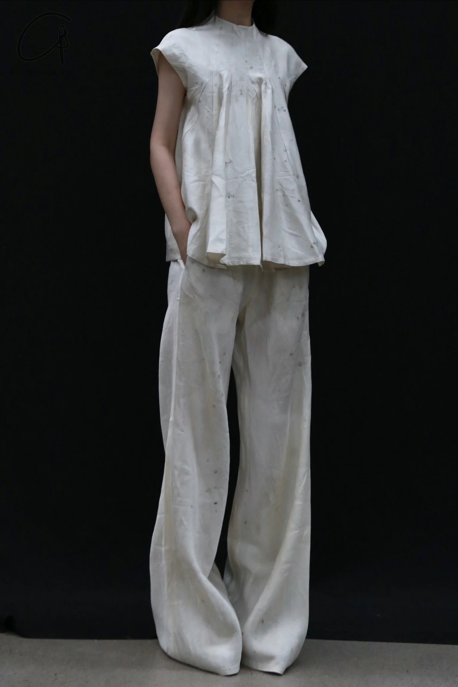 Mutedance 24 Autumn and Winter Wool Silk Short Sleeve T-shirt MD-MD24FW47-hoary MD24FW47 MD24FW48 MD24FW49 - Image 8