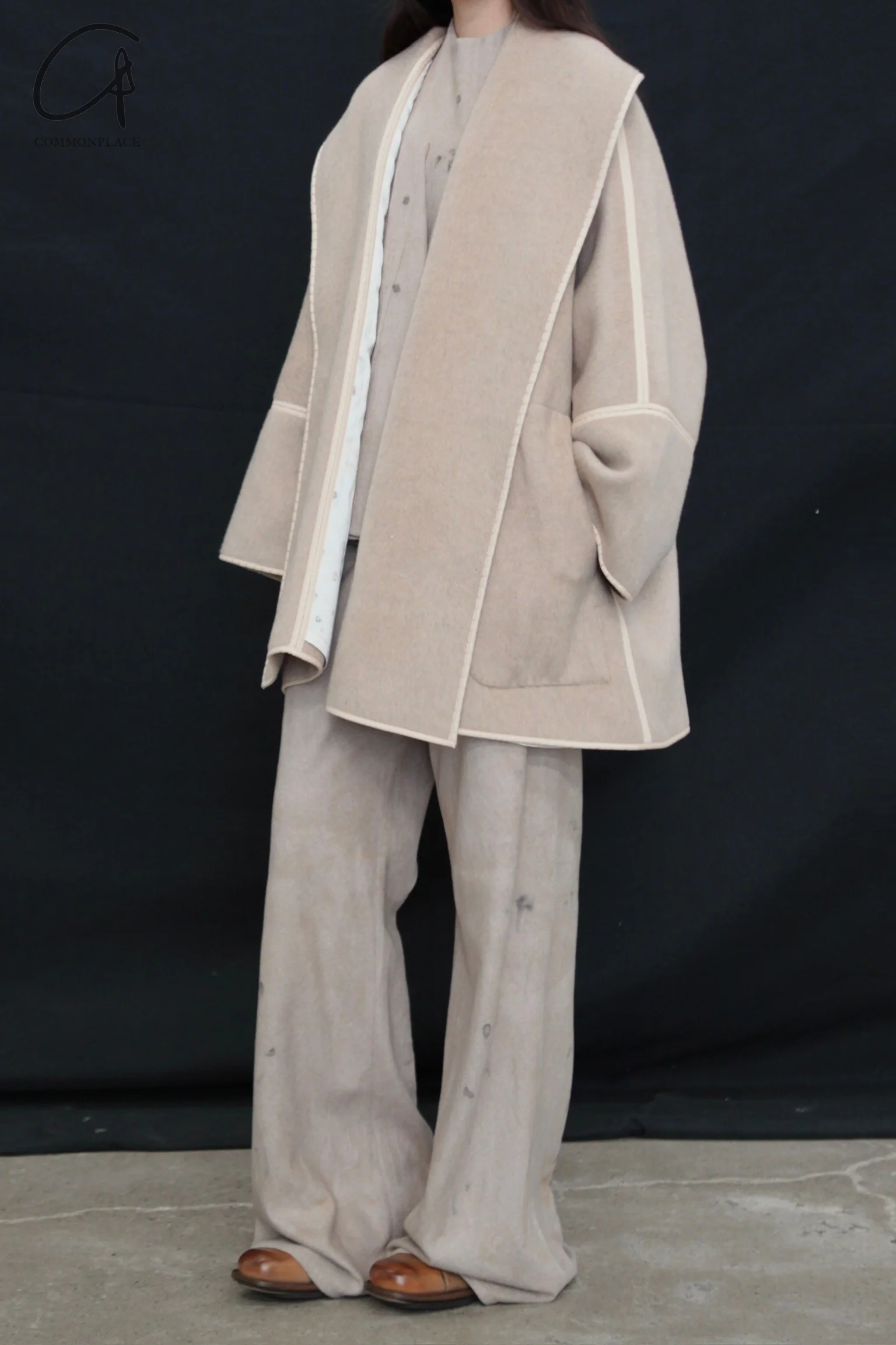 Mutedance 24 Autumn/Winter Cardigan Wool Jacket MD-MD24FW23-SAND MD24FW23 MD24FW24 - Image 4