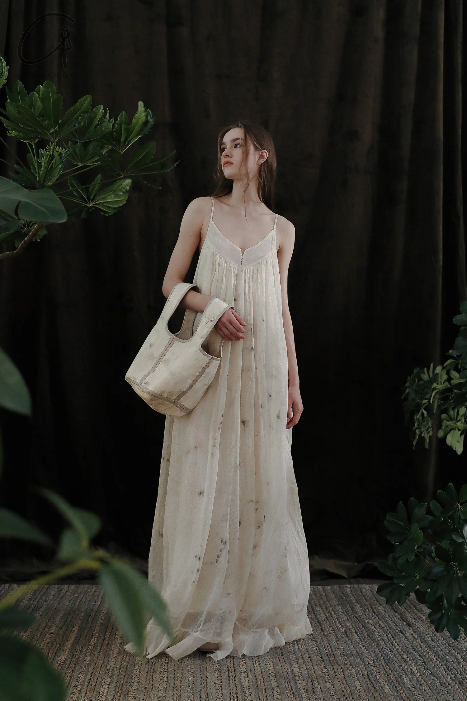 Mutedance 24 Spring/Summer Flower-dyed Silk Sling Dress Series MD-MD24SS21-H hoary PM140 - Image 9