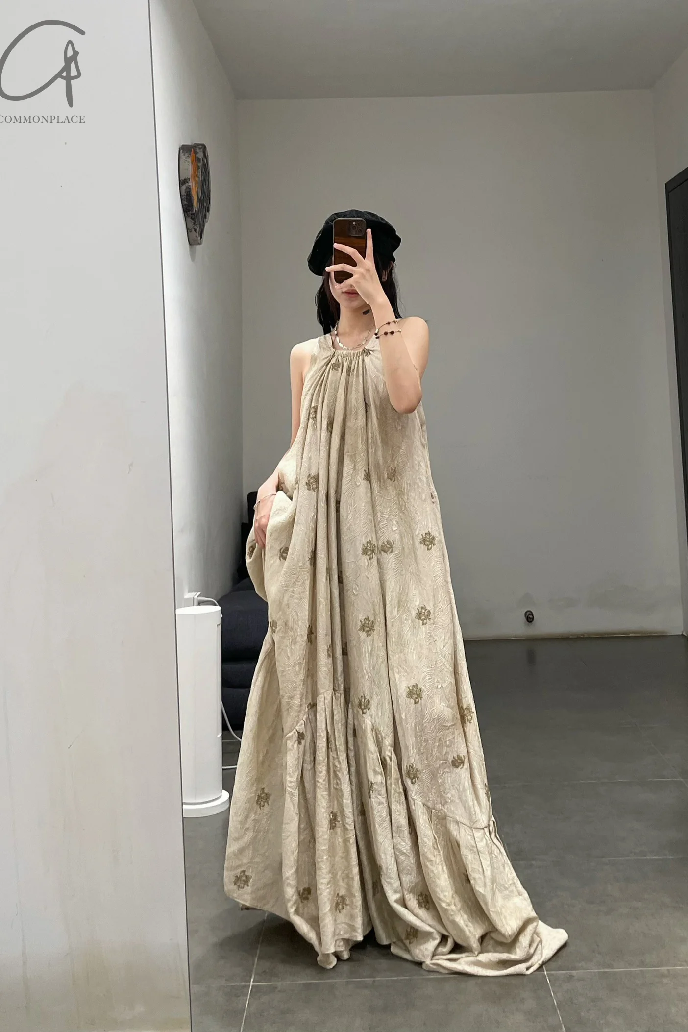 Mutedance 24 Spring/Summer Printed Long Skirt MD-MD24SS06-CELADON PM135 - Image 13