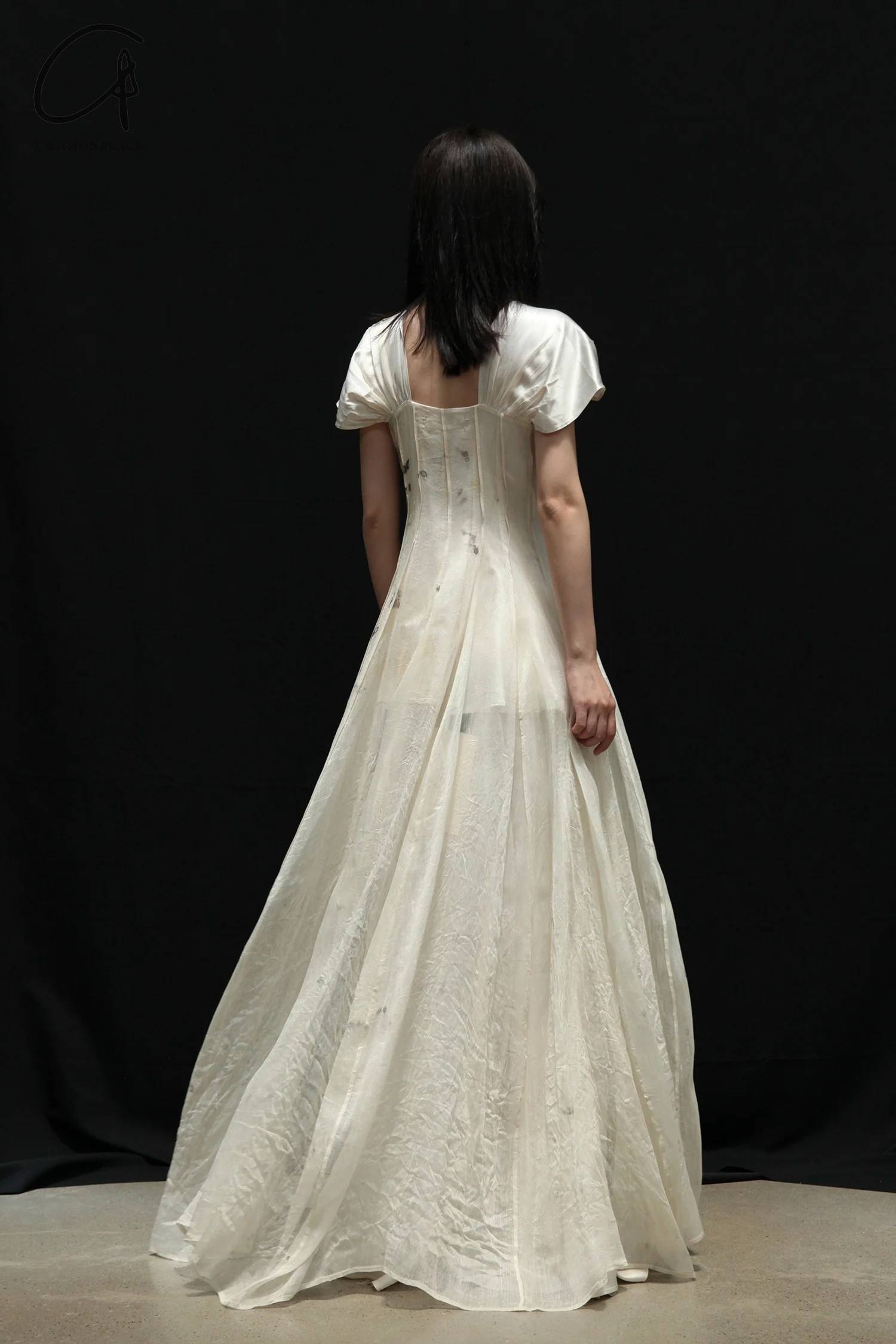 Mutedance 24 Spring/Summer Shell Sleeve Waist Dress MD-MD24SS14-HOARY PM137 - Image 4