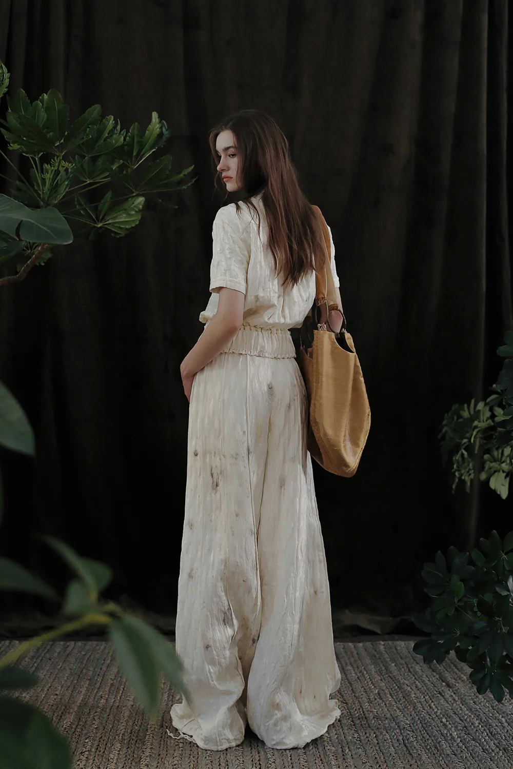 Mutedance 24 Spring/Summer Silk Loose Pants MD-MD24SS69-BAI PM159 White - Image 4