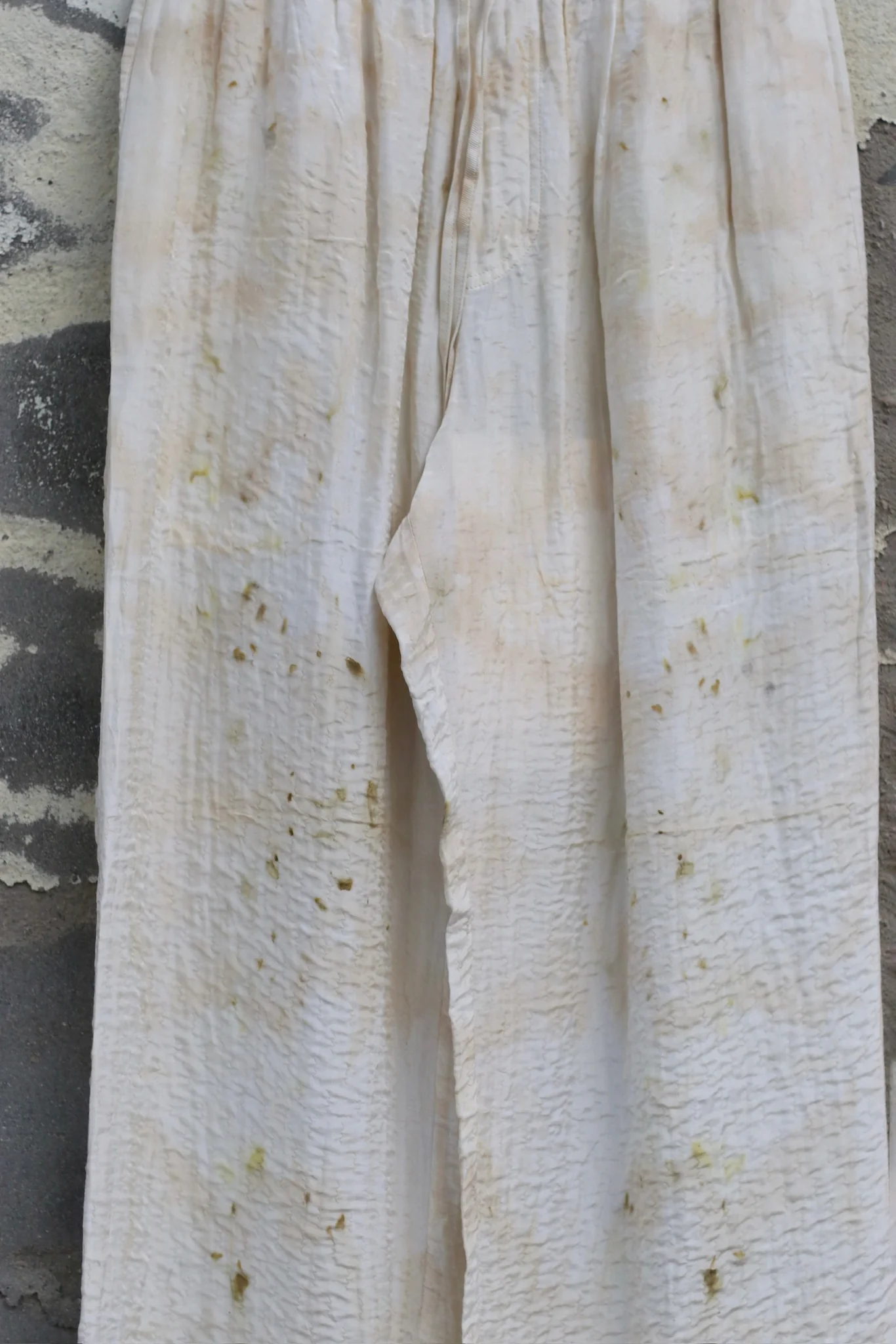 Mutedance 25 Autumn and Winter Elastic Waist Drawstring Loose Casual Pants Flower Dye MD-MD25FW77-nude - Image 2