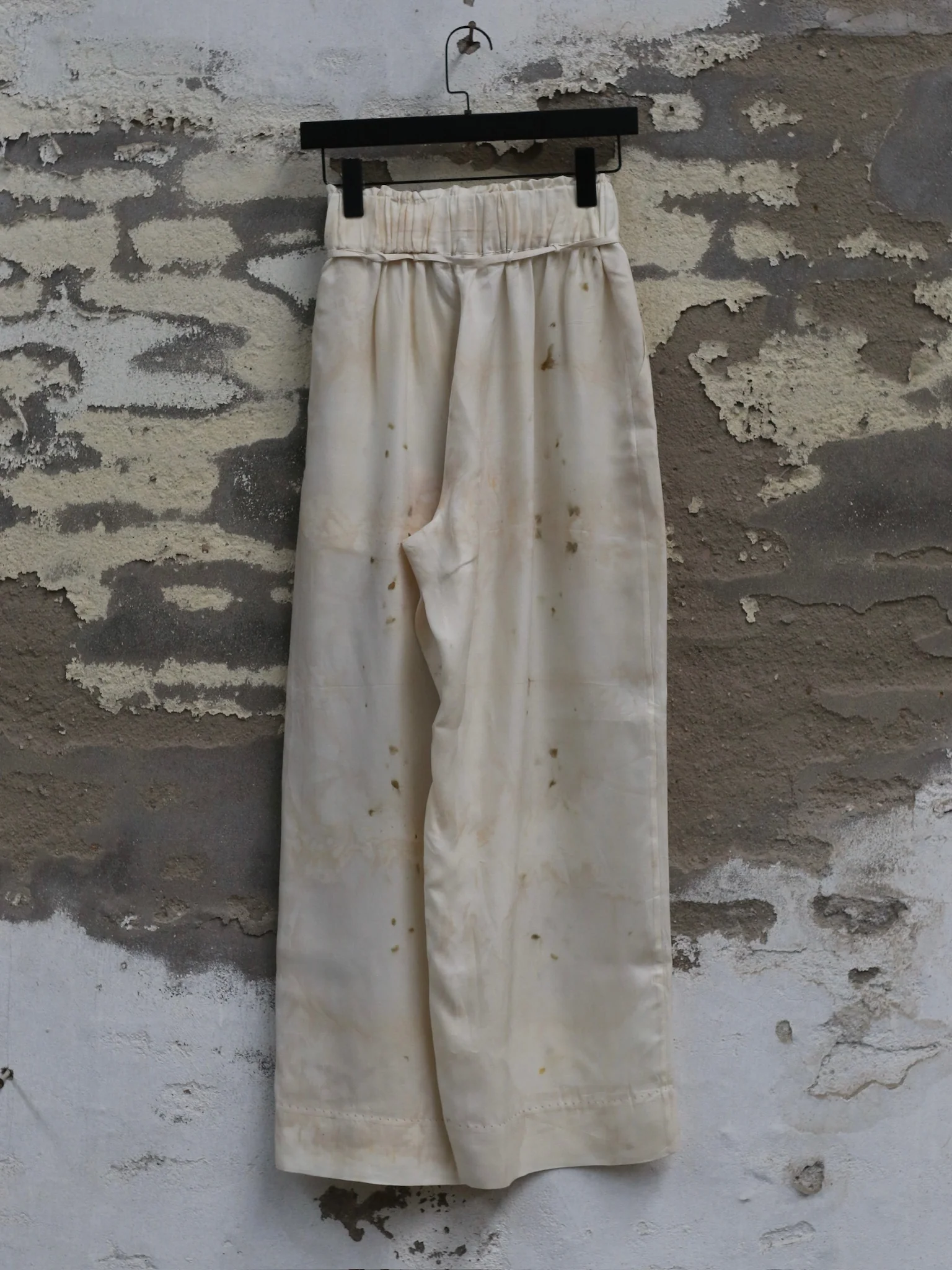 Mutedance 25 Autumn and Winter Elastic Wide Waist Drawstring Casual Pants Series Floral Dye MD-MD25FW71-nude - Image 4