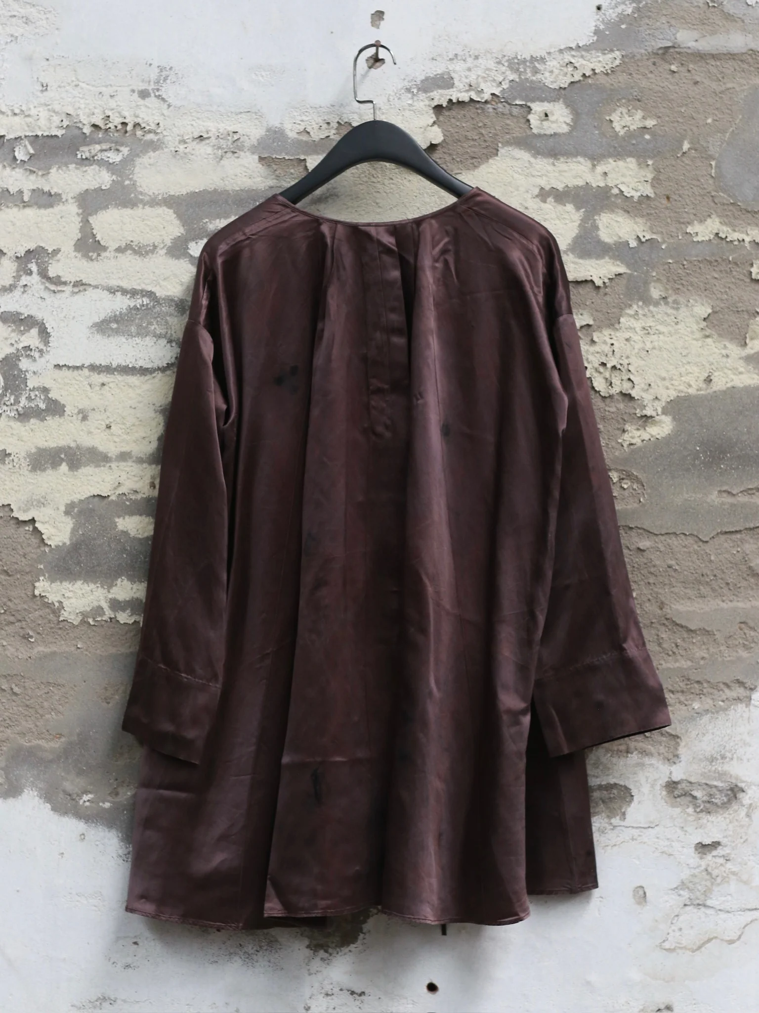 Mutedance 25 Autumn and Winter Round Neck Long Sleeve Loose Top Shirt Flower Dye MD-MD25FW131-purple (MD25FW128) - Image 4