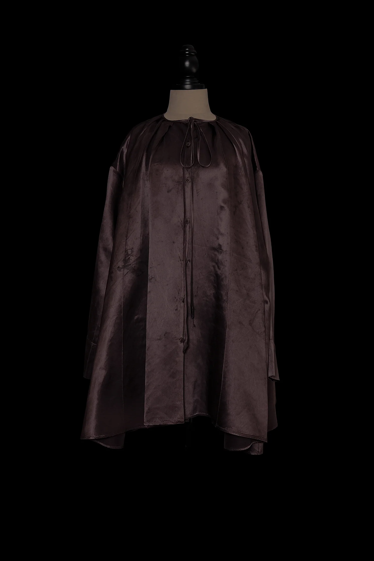 Mutedance 25 Autumn and Winter Round Neck Long Sleeve Loose Top Shirt Flower Dye MD-MD25FW131-purple (MD25FW128) - Image 5