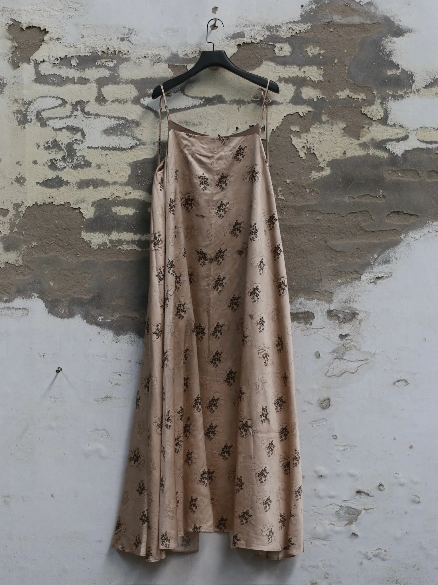 Mutedance 25 Autumn and Winter Splicing Suspender Dress Flower Dye MD-MD25FW118-khaki - Image 9