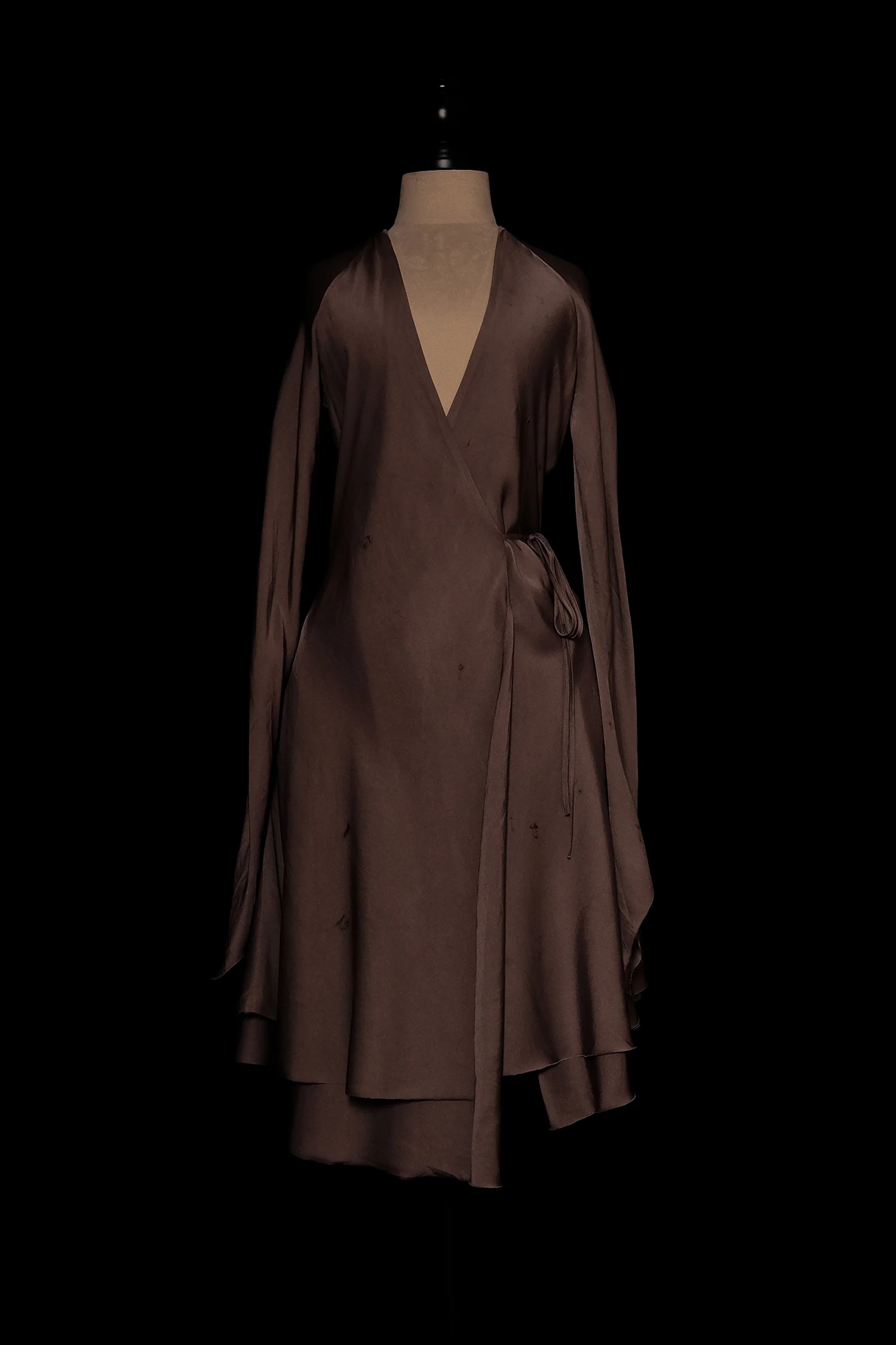 Mutedance 25 Autumn and Winter V-neck tie dress MD-MD25FW34-purple - Image 10