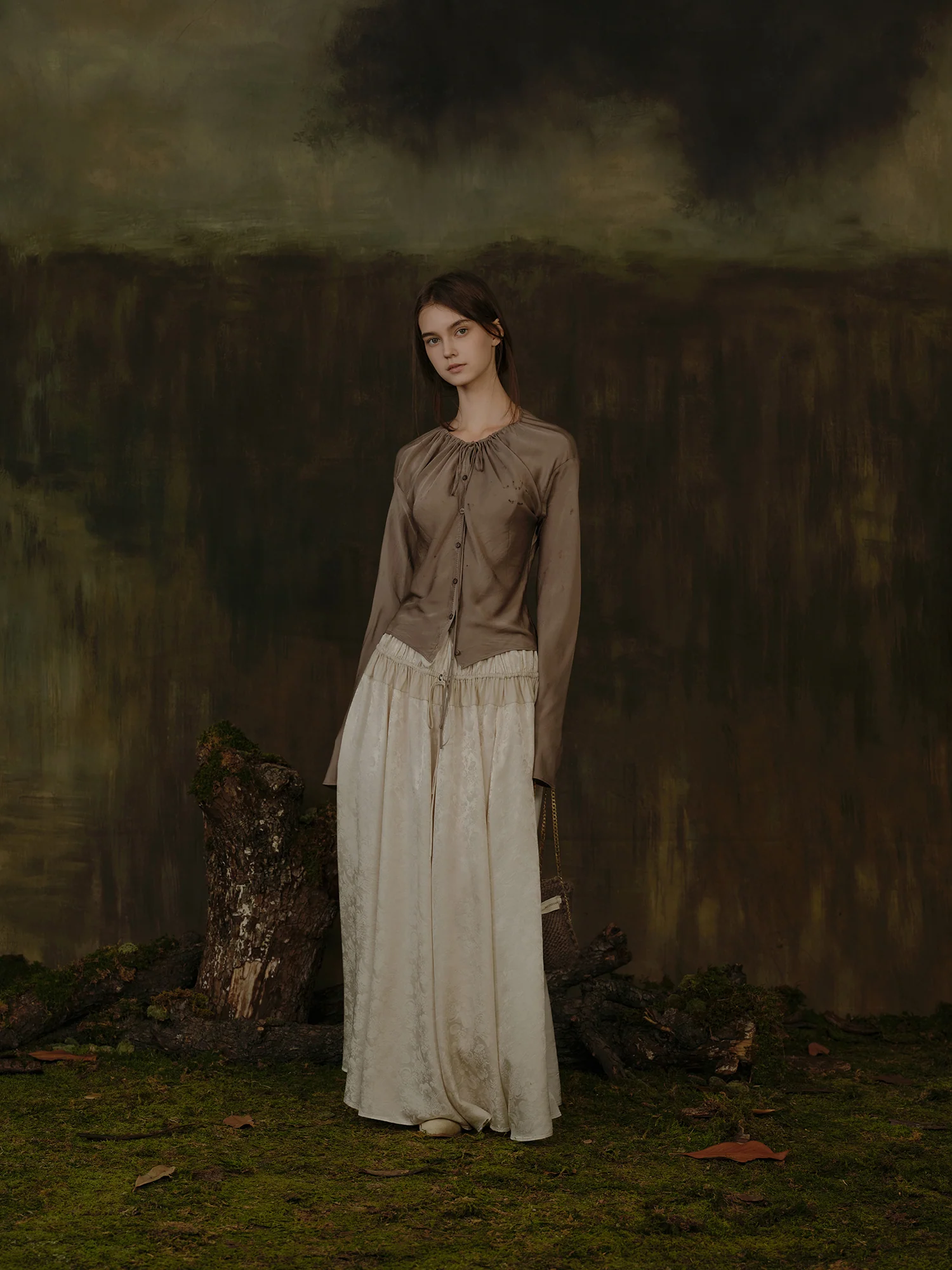 Mutedance 25 Autumn/Winter Button-Down Drawstring Shirt Top Collection Handmade Classic MD-MD25FW82-sand (MD25FW35) - Image 11