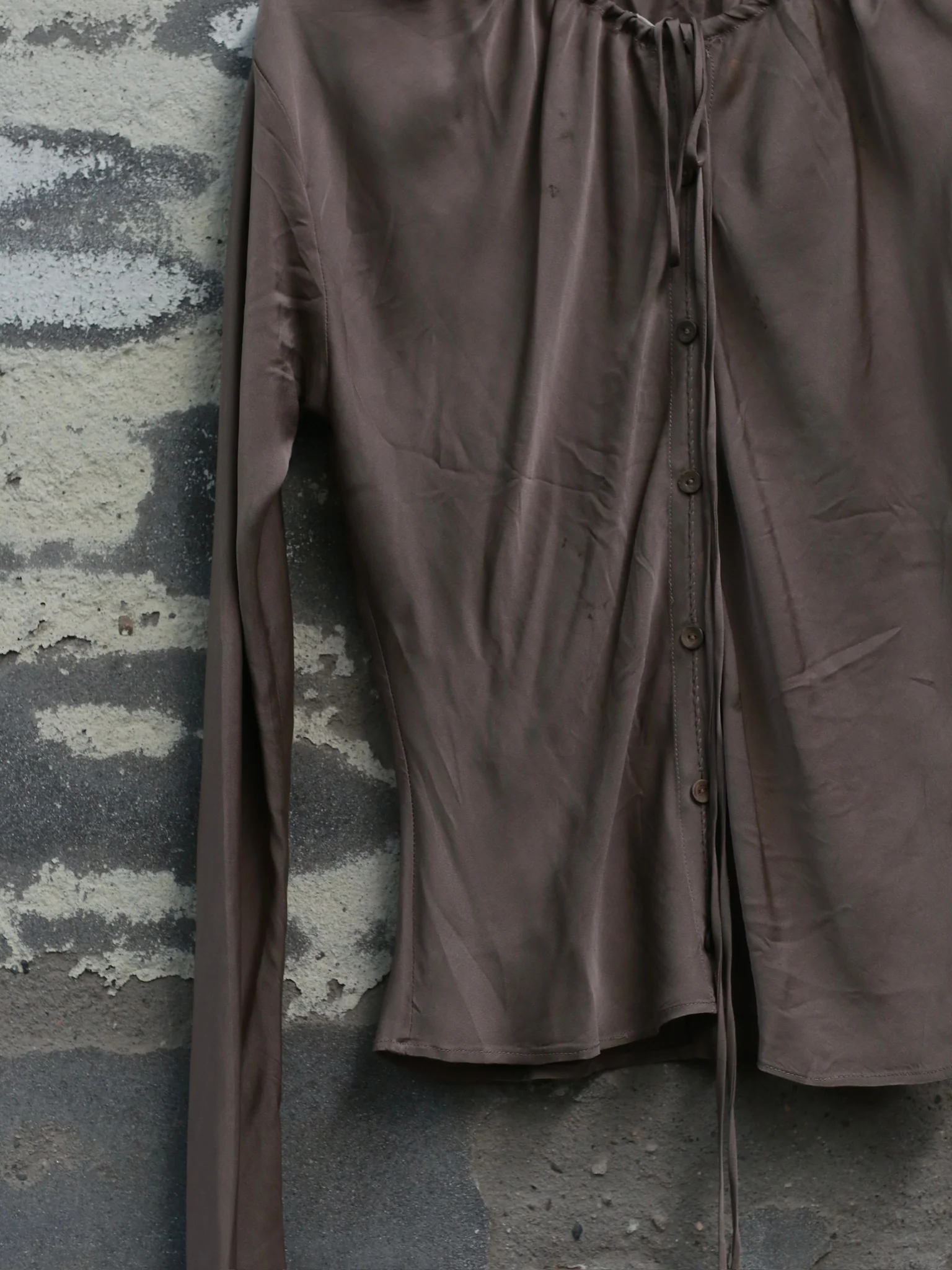 Mutedance 25 Autumn/Winter Button-Down Drawstring Shirt Top Collection Handmade Classic MD-MD25FW82-sand (MD25FW35) - Image 8