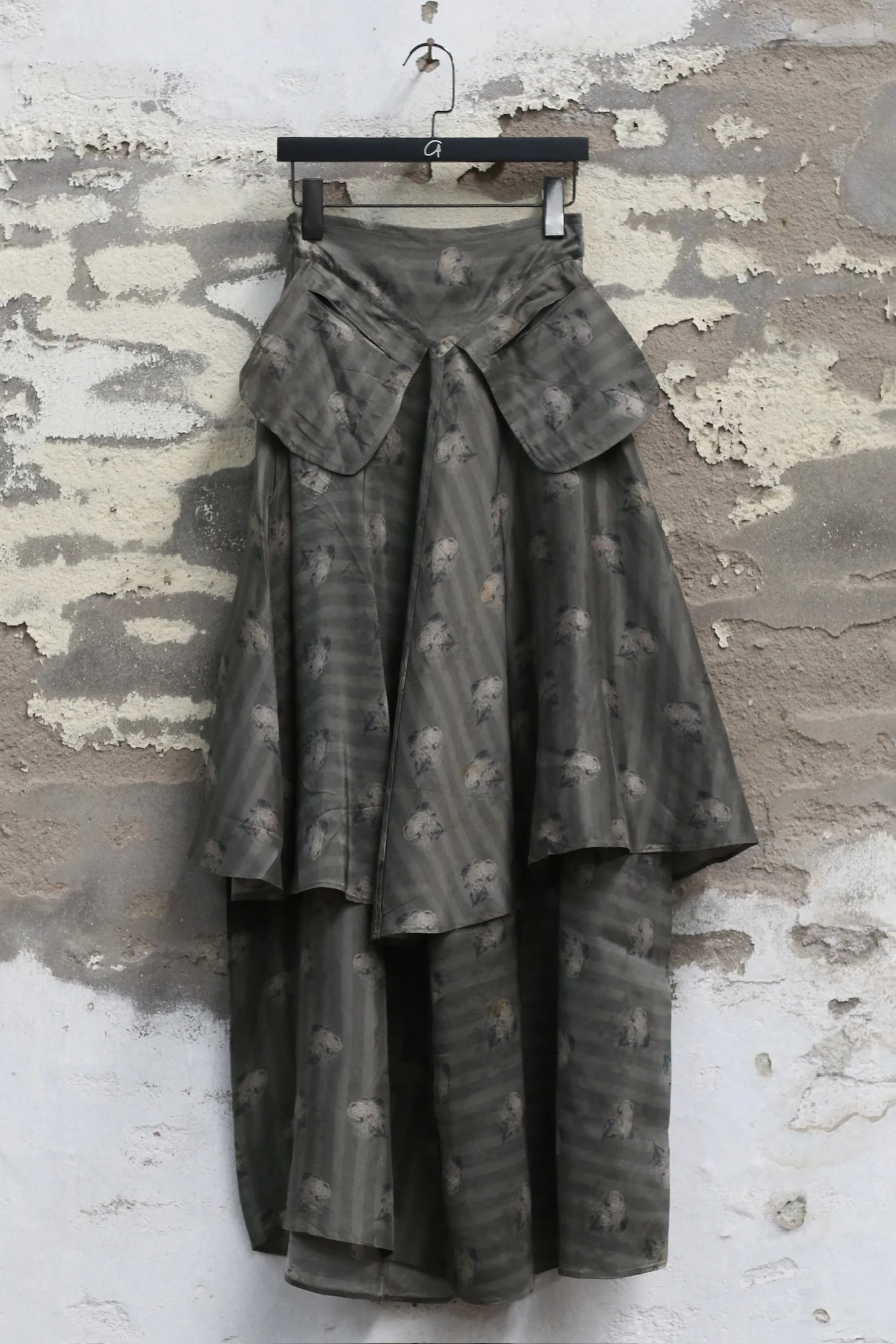 Mutedance 25 Autumn/Winter Double-layer Large Pocket Skirt Plant-dyed Highly Handmade MD-MD25FW64-dark green (MD25FW61)