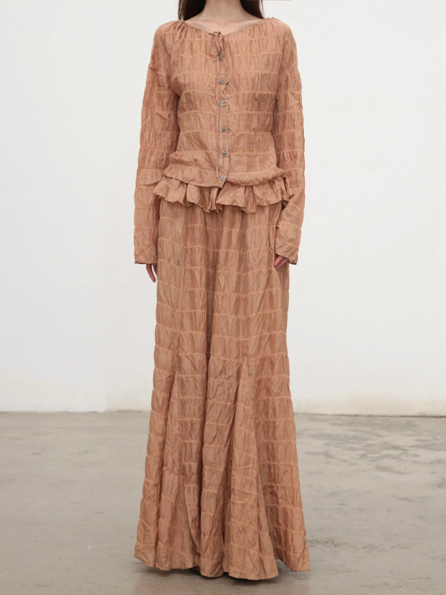 Mutedance 25 Autumn/Winter Elastic Lace Waist Casual Pants Series Flower Dye Handmade MD-MD25FW102-rose (MD25FW101) - Image 6