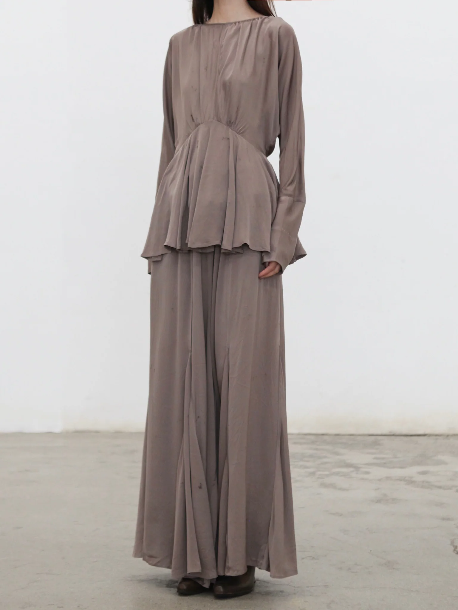 Mutedance 25 Autumn/Winter Elastic Lace Waist Casual Pants Series Flower Dye Handmade MD-MD25FW103-sand (MD25FW101) - Image 8