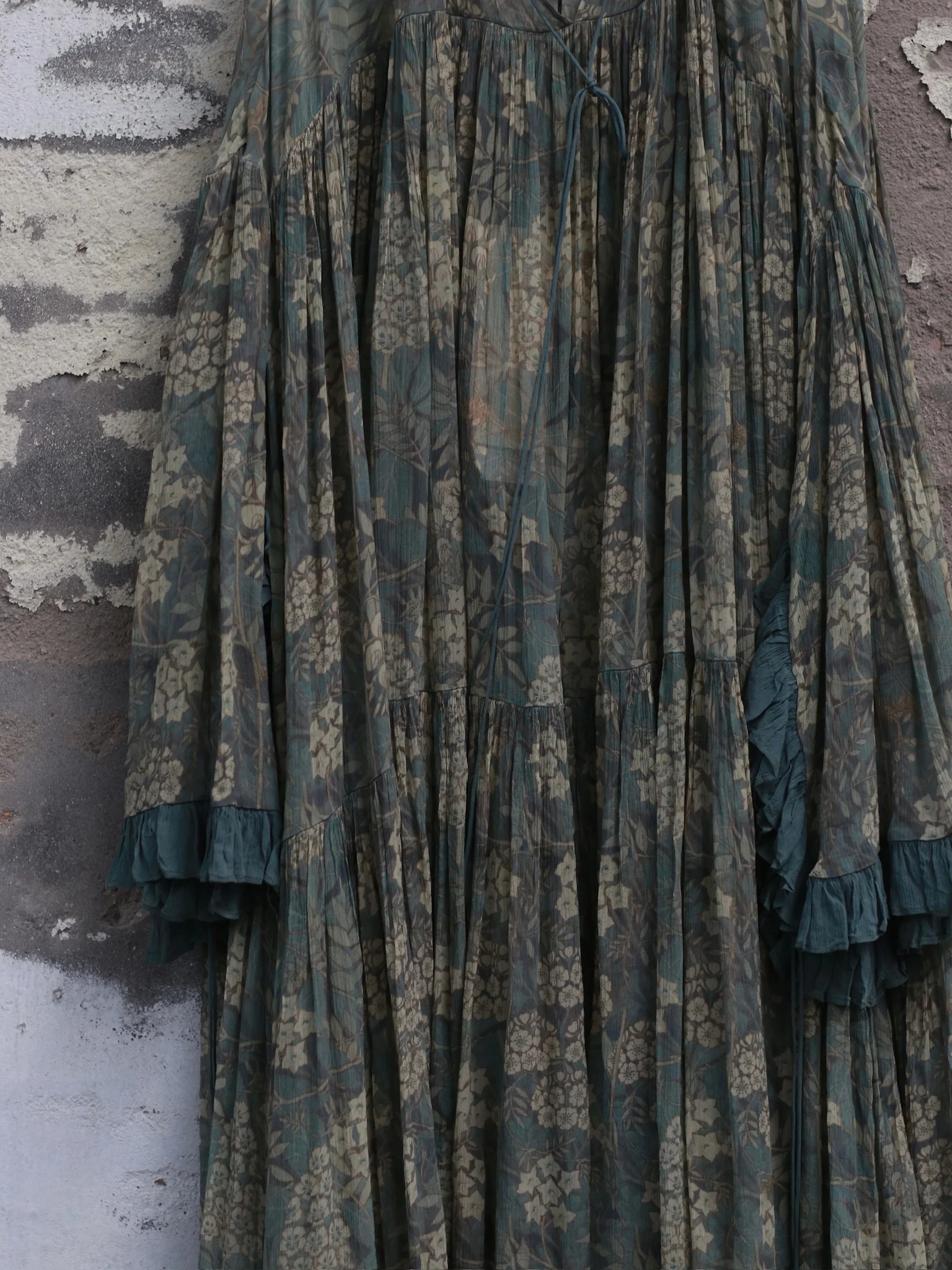 Mutedance 25 Autumn/Winter Hand-dyed Long Lace Cuff Dress MD-MD25FW114-green - Image 7