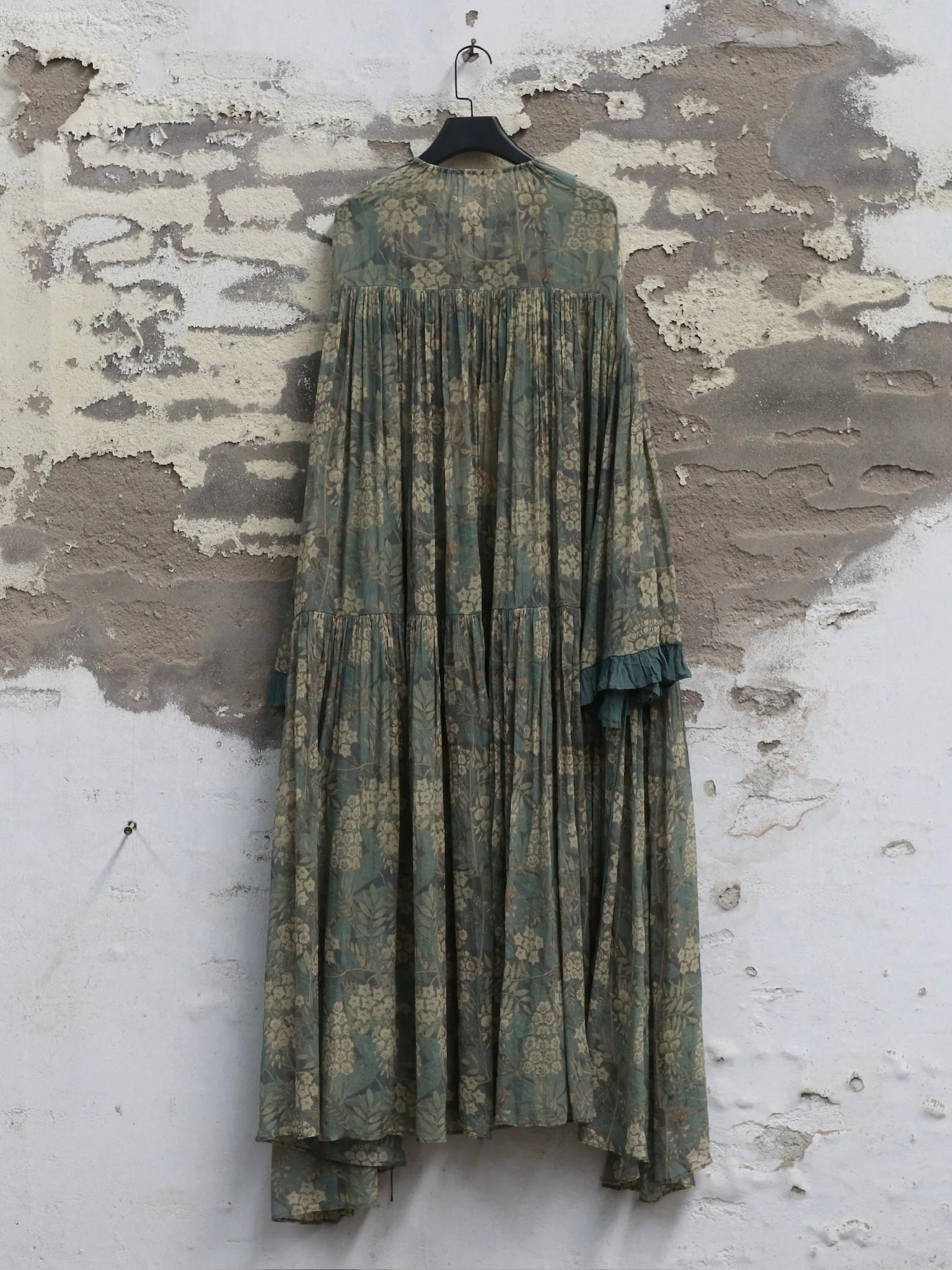 Mutedance 25 Autumn/Winter Hand-dyed Long Lace Cuff Dress MD-MD25FW114-green - Image 9