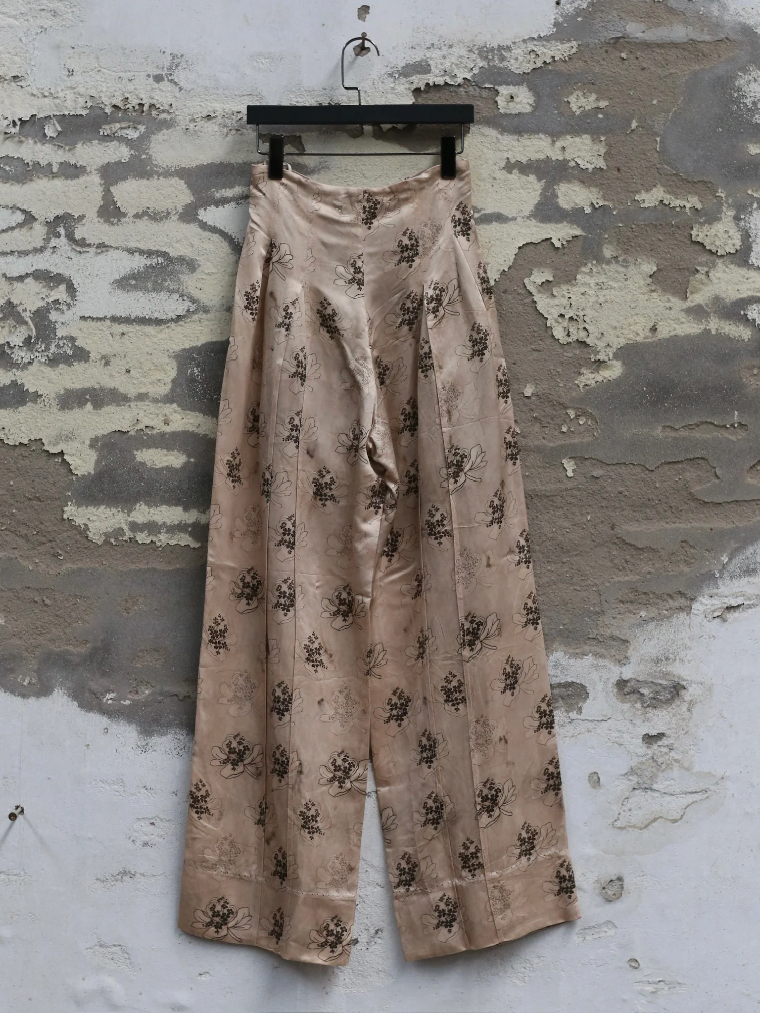 Mutedance 25 Autumn/Winter Loose Casual Pants Series Random Flower Dye Handmade MD-MD25FW106-khaki - Image 4