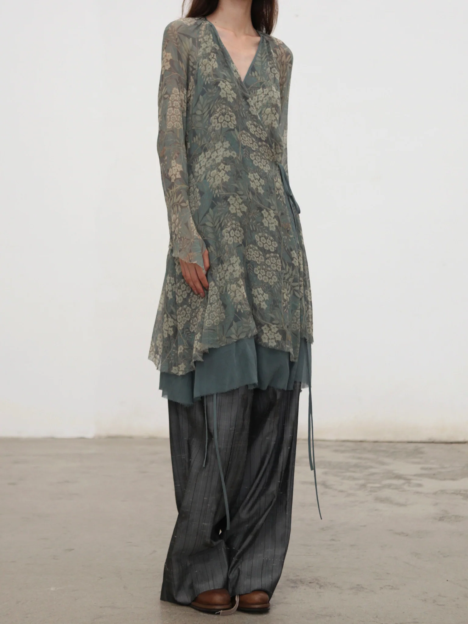 Mutedance 25 Autumn/Winter Loose Casual Pants Series Random Flower Dye Handmade MD-MD25FW108-blue (MD25FW106) - Image 8