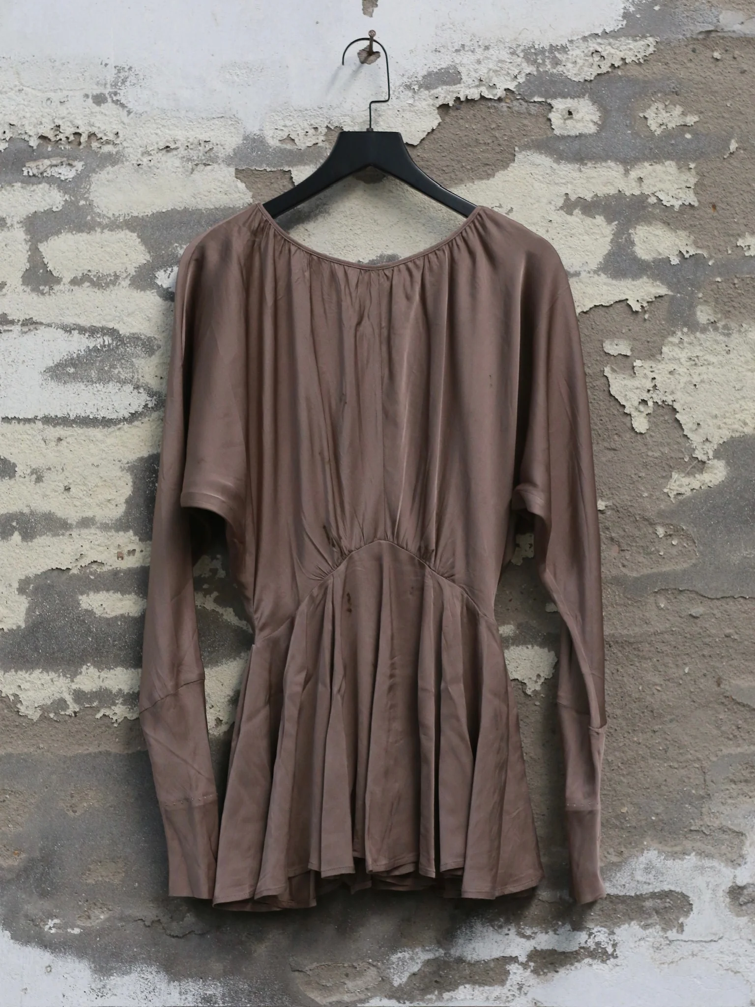 Mutedance 25 Autumn/Winter Round Neck Tunic Shirt Flower Dye MD-MD25FW83-sand (MD25FW53) - Image 6