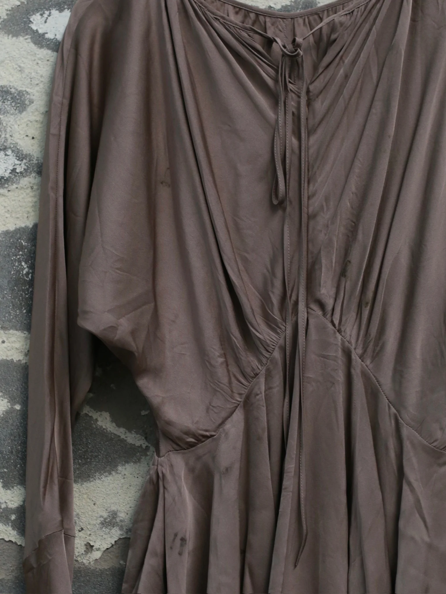 Mutedance 25 Autumn/Winter Round Neck Tunic Shirt Flower Dye MD-MD25FW83-sand (MD25FW53) - Image 7