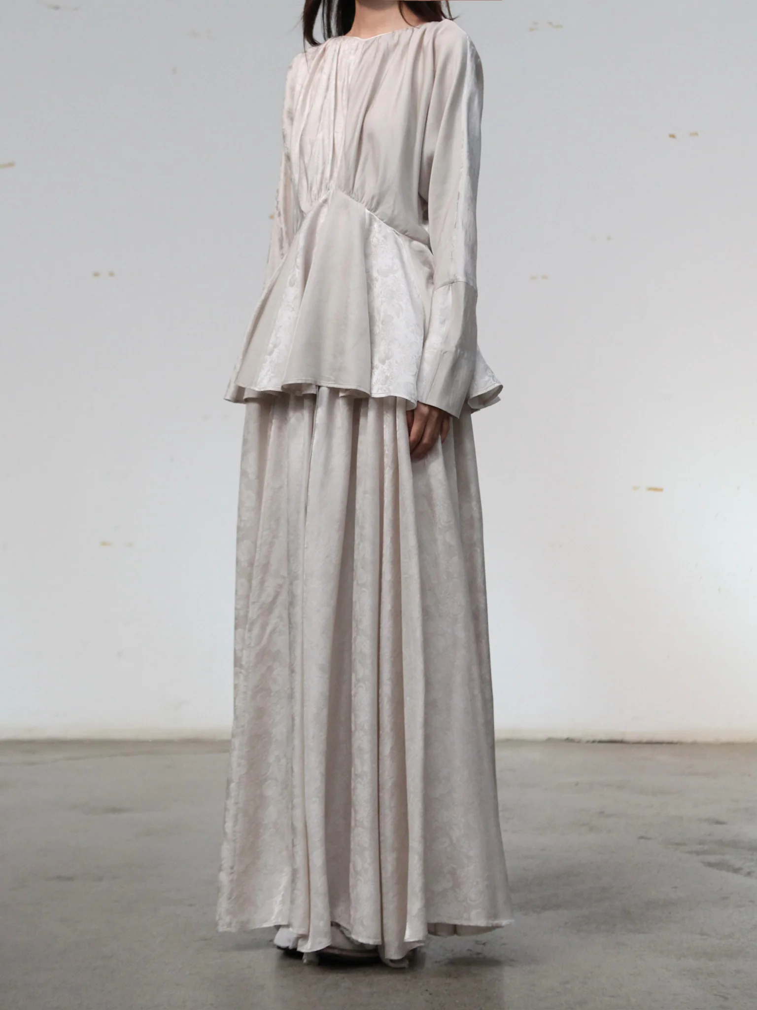 Mutedance 25 Autumn/Winter Waisted Swing Skirt Plant-dyed Highly Handcrafted MD-MD25FW86-hoary - Image 6