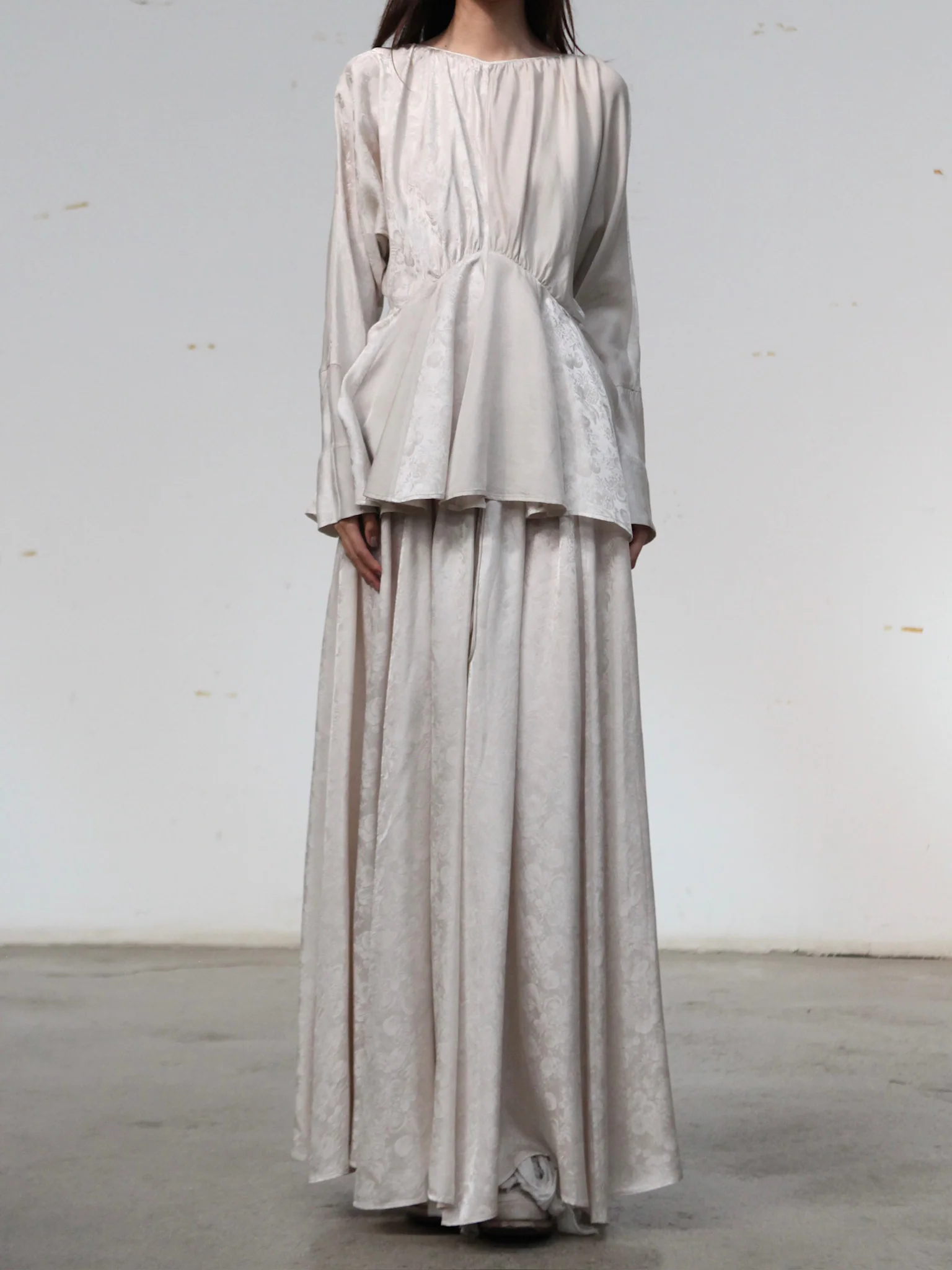 Mutedance 25 Autumn/Winter Waisted Swing Skirt Plant-dyed Highly Handcrafted MD-MD25FW86-hoary - Image 7