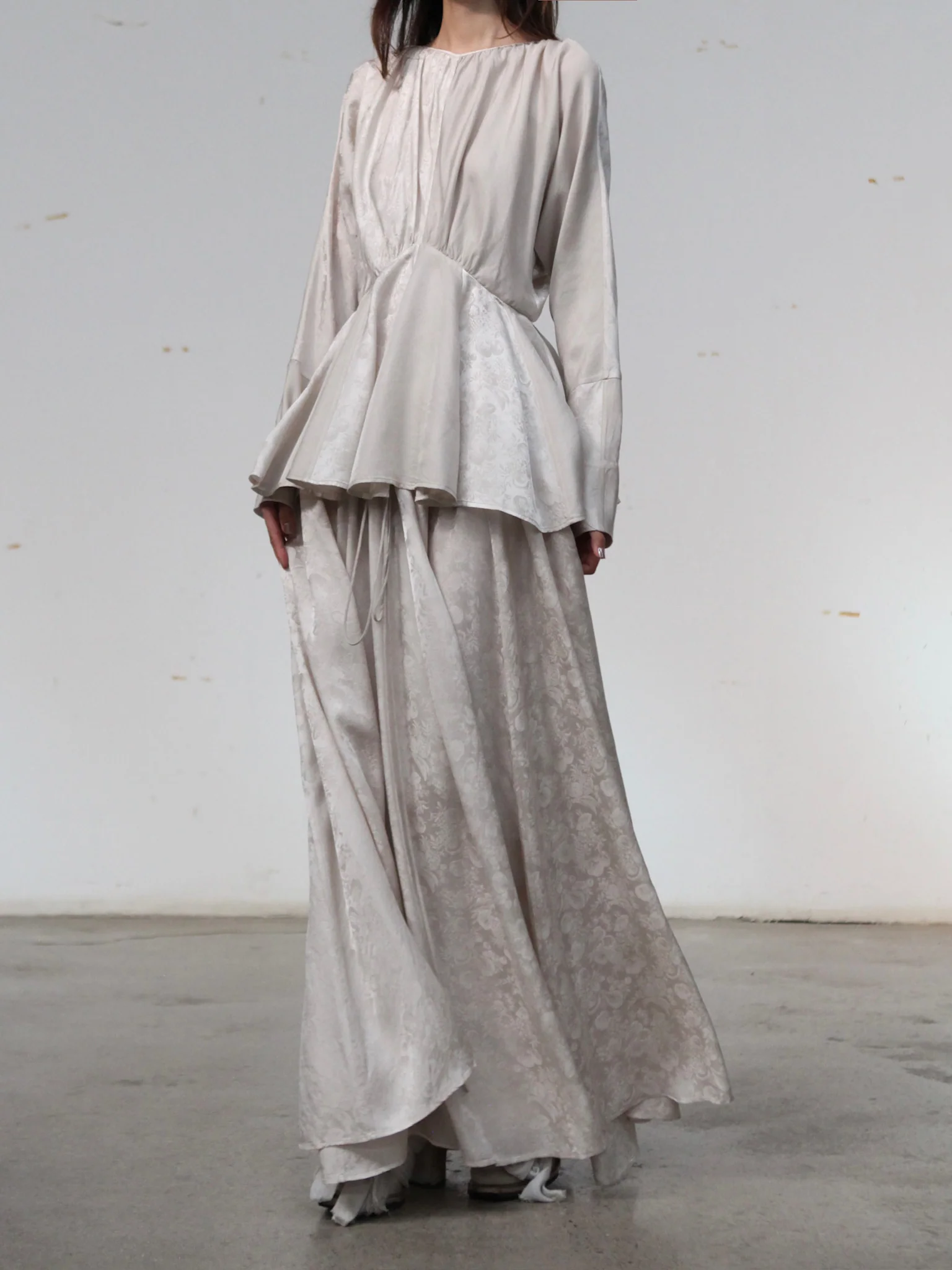 Mutedance 25 Autumn/Winter Waisted Swing Skirt Plant-dyed Highly Handcrafted MD-MD25FW86-hoary - Image 9