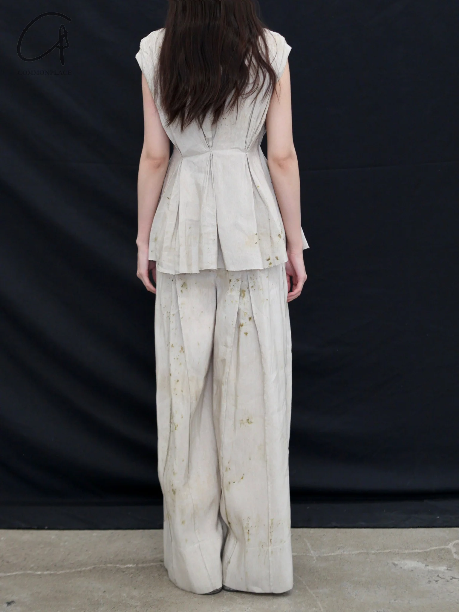 Mutedance 25 Spring/Summer Flower Bud Pleated Trousers MD-MD25SS98-LINEN MD25SS97 - Image 7