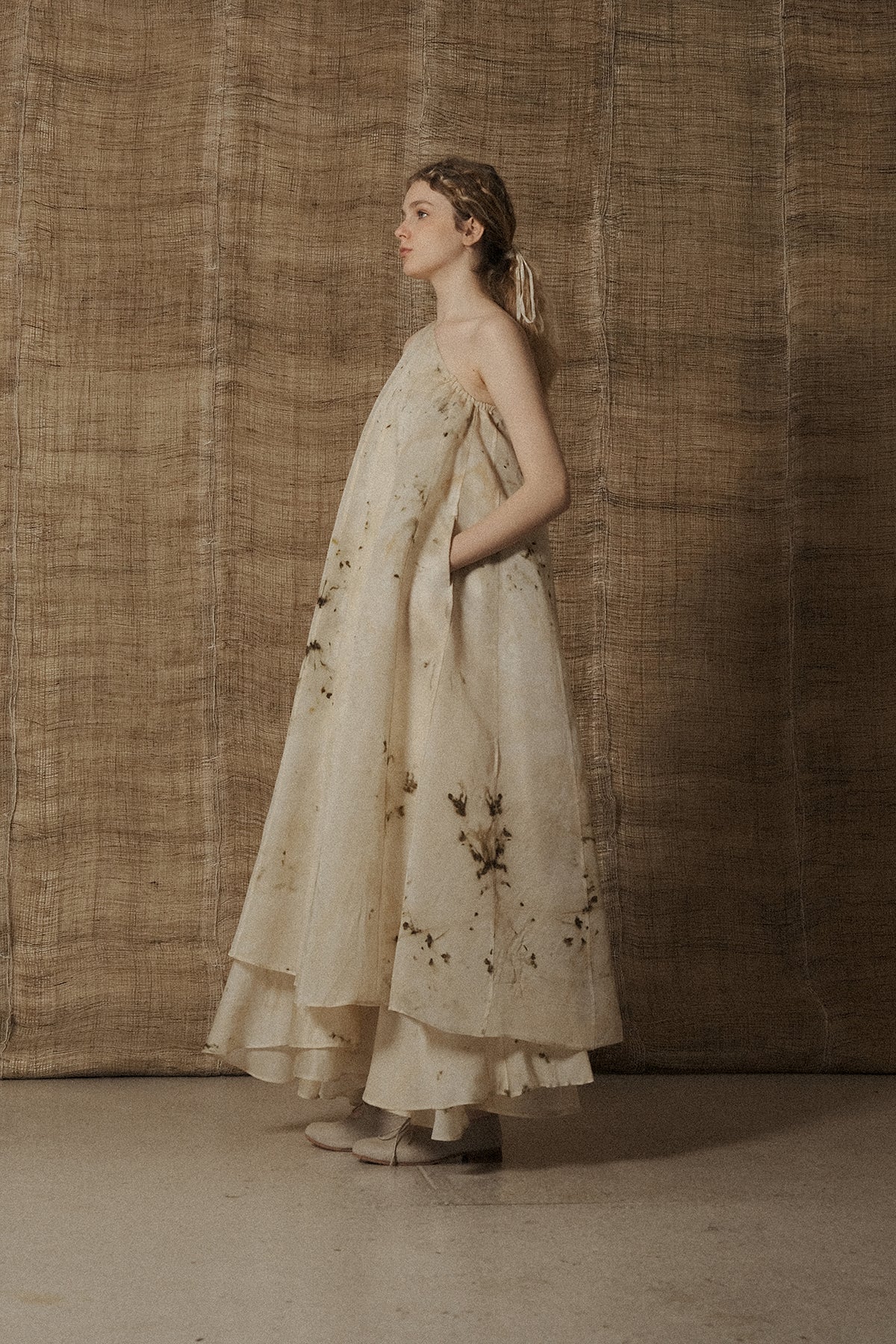 Mutedance 25 Spring/Summer Linen Layered Dress MD-MD25SS23-BEIGE MD25SS22 - Image 3