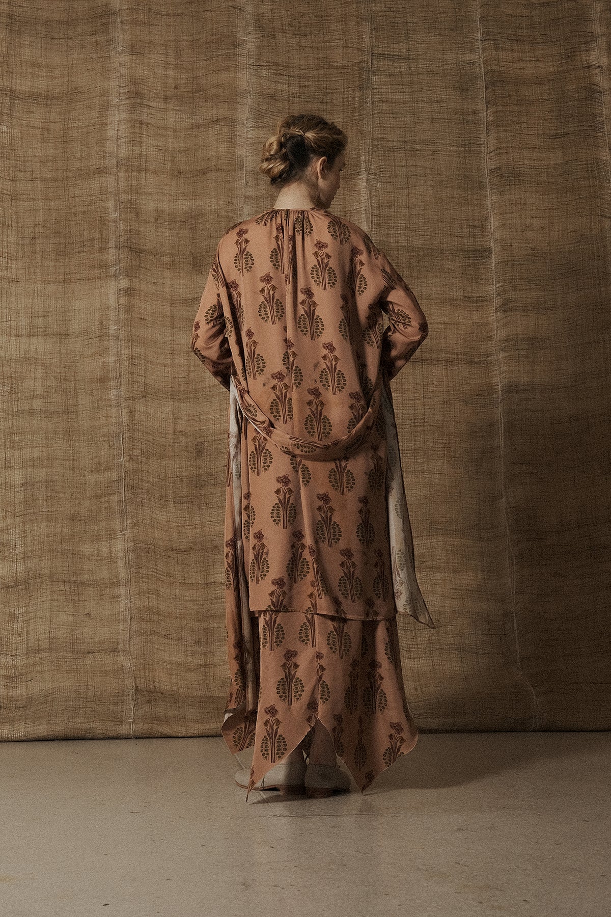 Mutedance 25 Spring/Summer Linen/Silk Printed Long Skirt MD-MD25SS114-ROSE MD25SS113 - Image 9