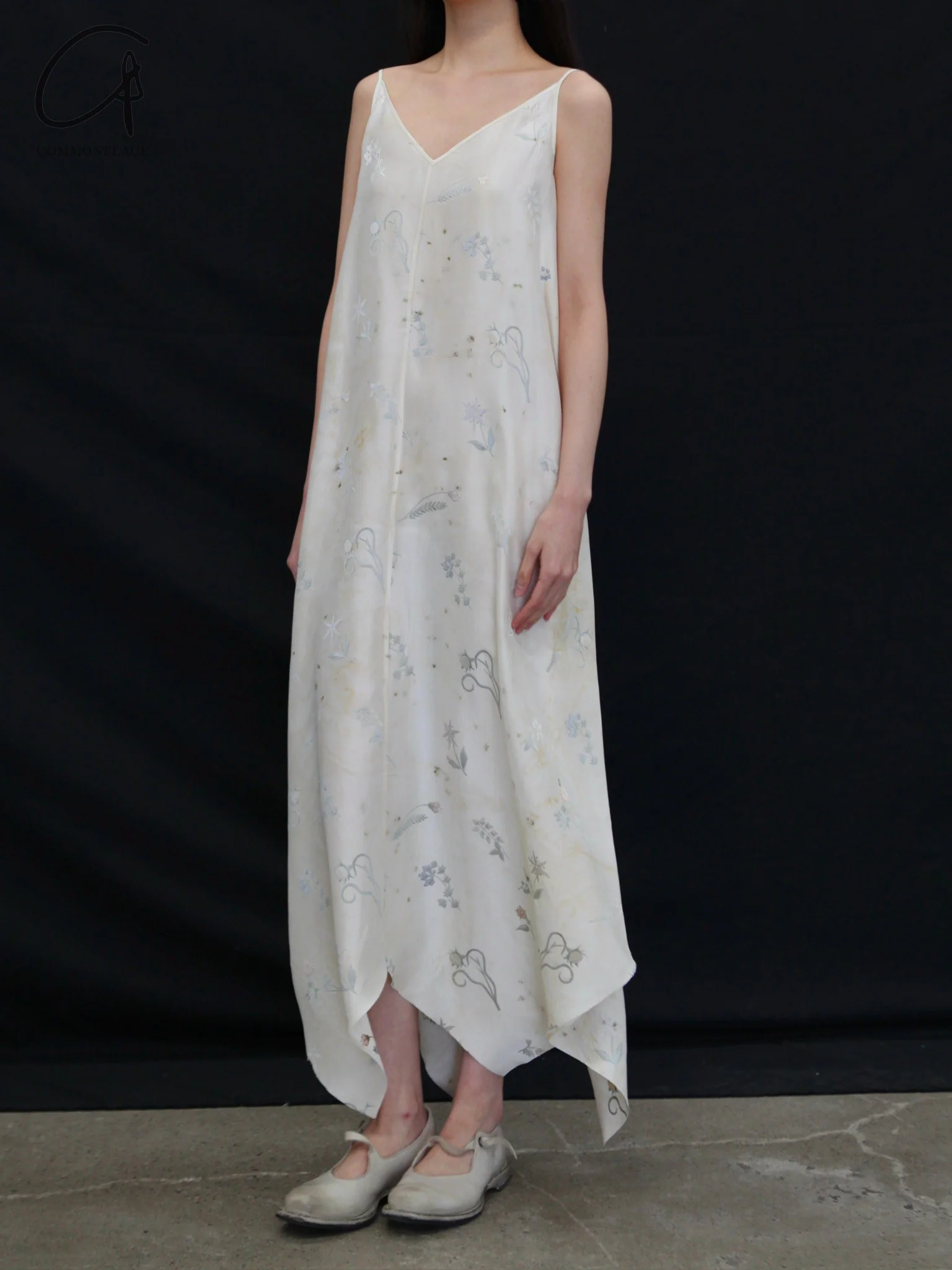 Mutedance 25 Spring/Summer Linen/Silk Printed Long Skirt MD-MD25SS115-HOARY MD25SS113 - Image 2