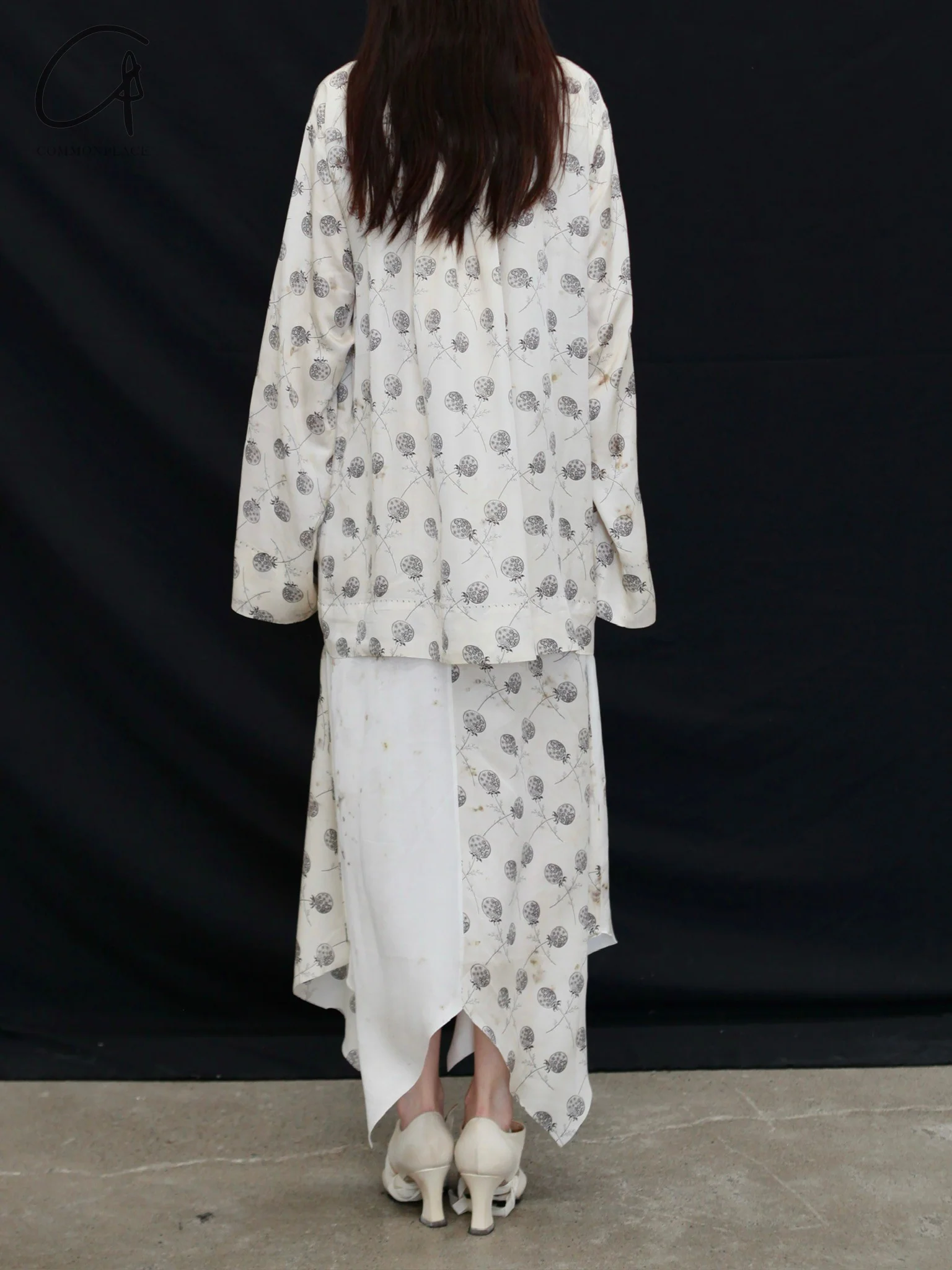 Mutedance 25 Spring/Summer Linen/Silk Printed Long Skirt MD-MD25SS117-HOARY MD25SS113 - Image 19