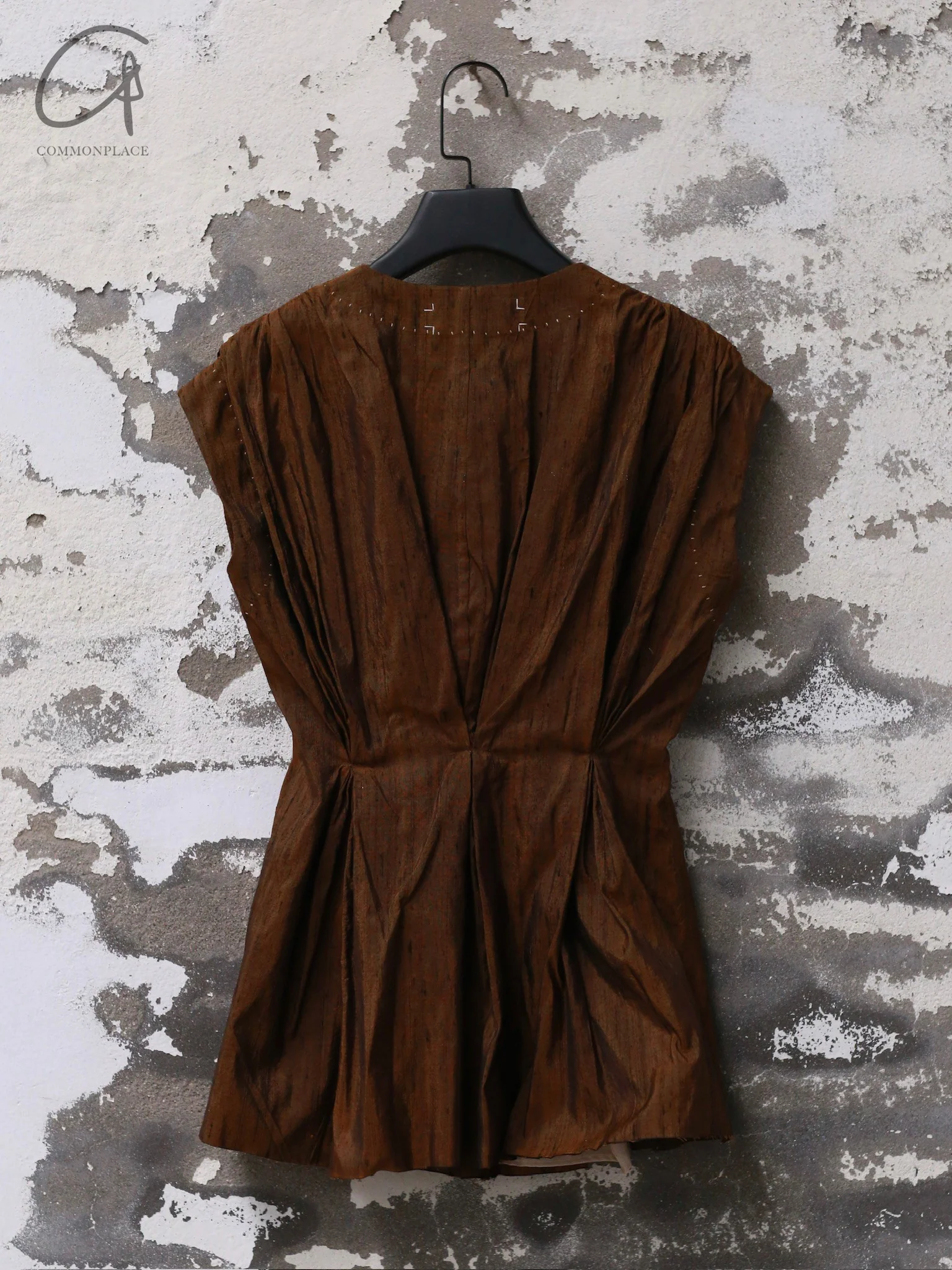 Mutedance 25 Spring/Summer Linen/Silk Waist Short Sleeve MD-MD25SS102-BROWN - Image 4