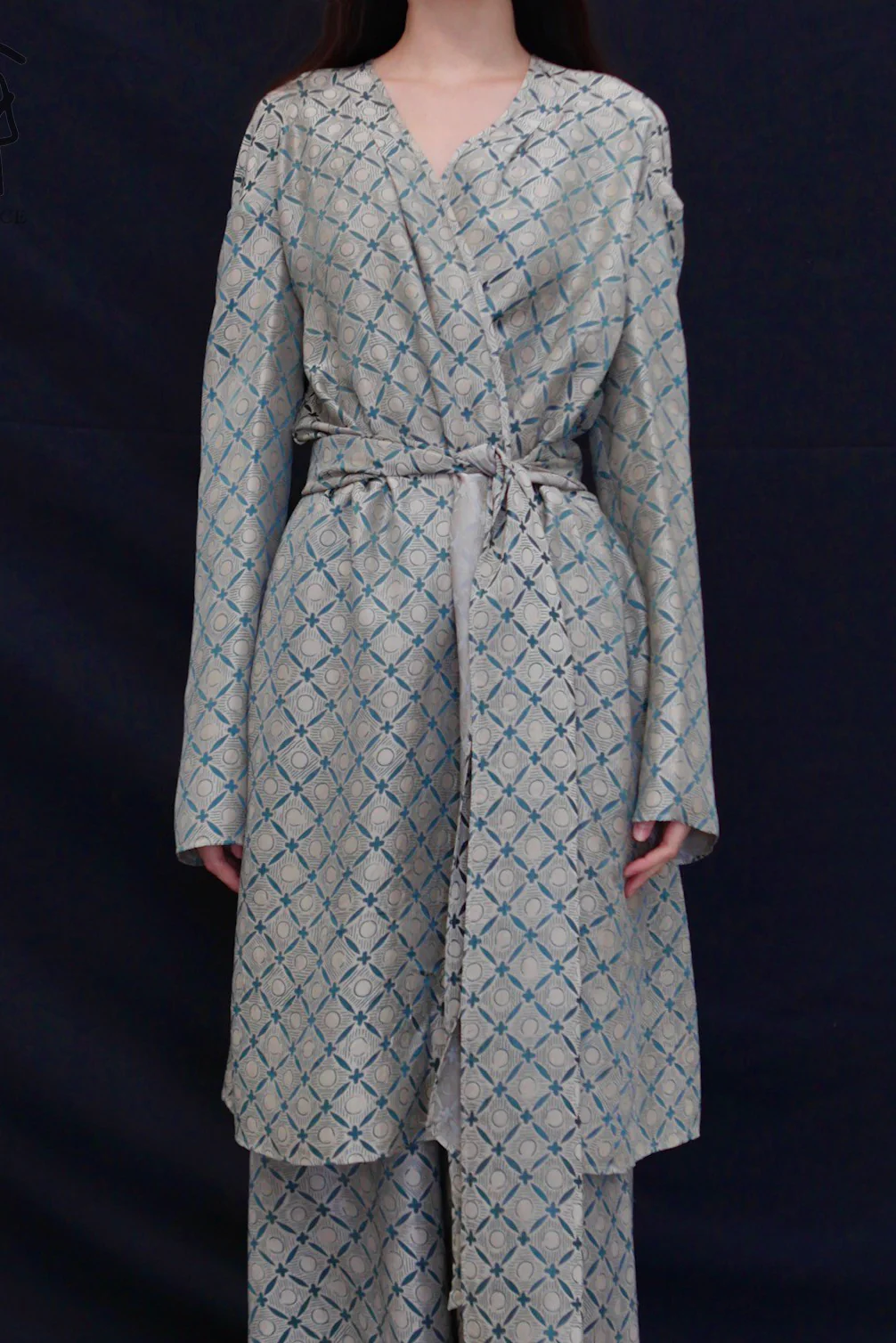 Mutedance 25 Spring/Summer Silk Checkered Shirt MD-MD25SS135-GREY