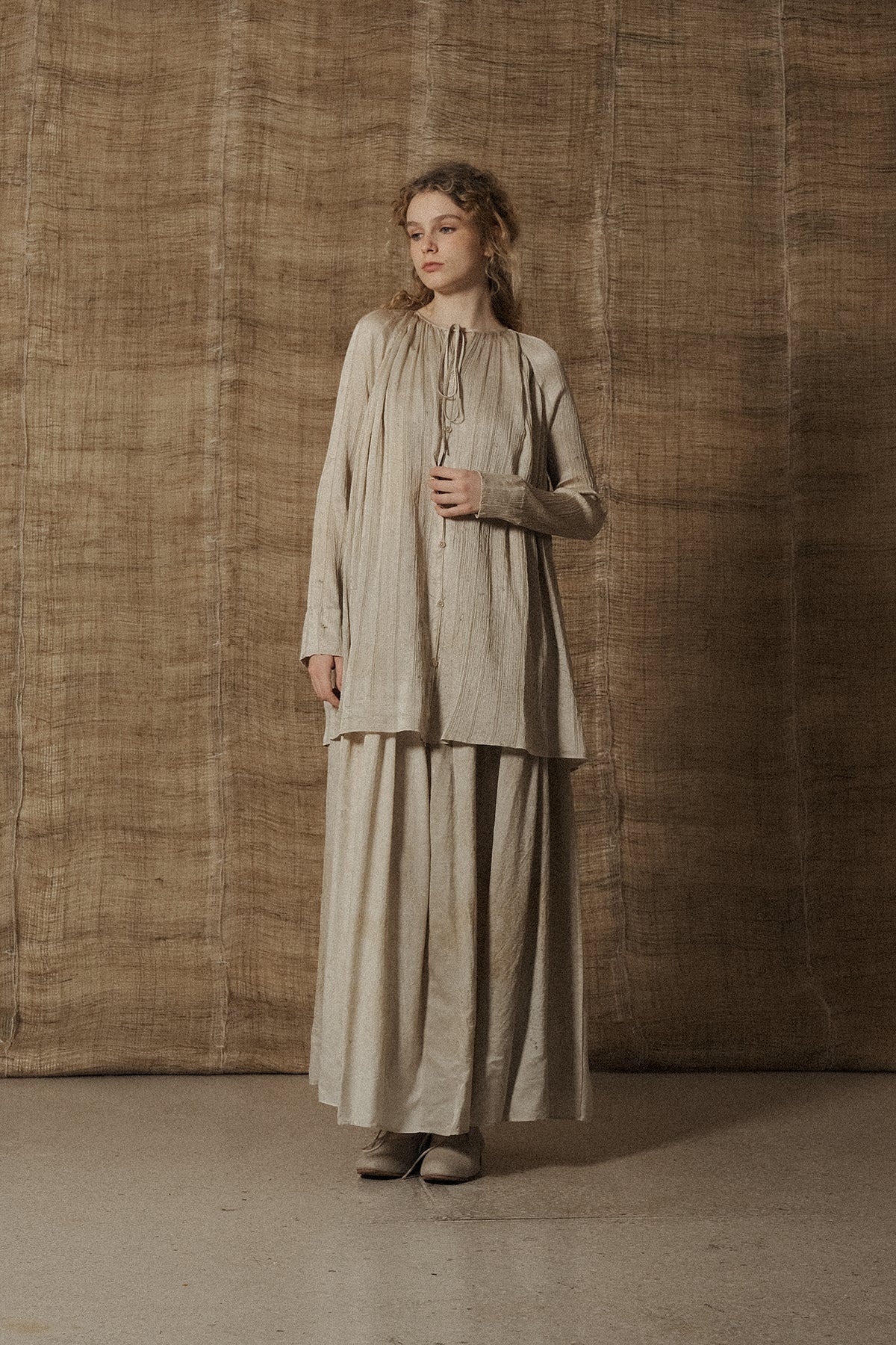 Mutedance 25 Spring/Summer Silk Printed Top Series MD-MD25SS49-BEIGE MD25SS48 - Image 10
