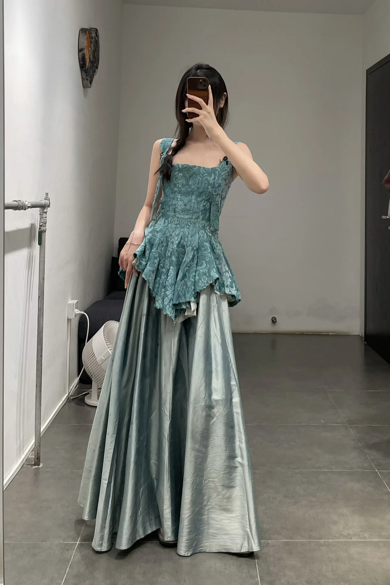 MUTEDANCE Blue Silk Skirt MD23FW12 PM83 - Image 13