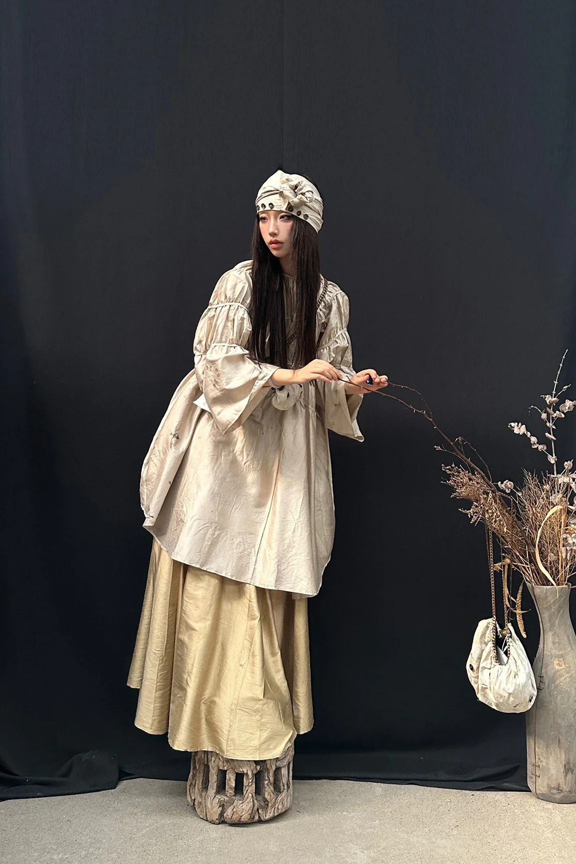 MUTEDANCE Bow-knot silk caftan MD23FW22 PM73 - Image 9
