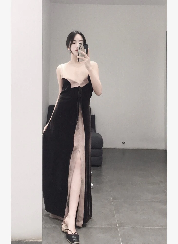 MUTEDANCE (burgundy velvet strap dress) MD19SS03 - Image 12