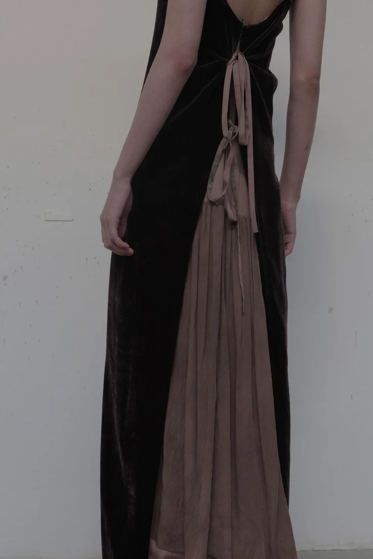 MUTEDANCE (burgundy velvet strap dress) MD19SS03 - Image 6