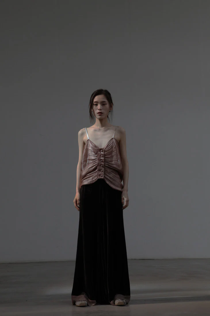 MUTEDANCE (burgundy velvet wide-leg pants) MD19SS05 - Image 4