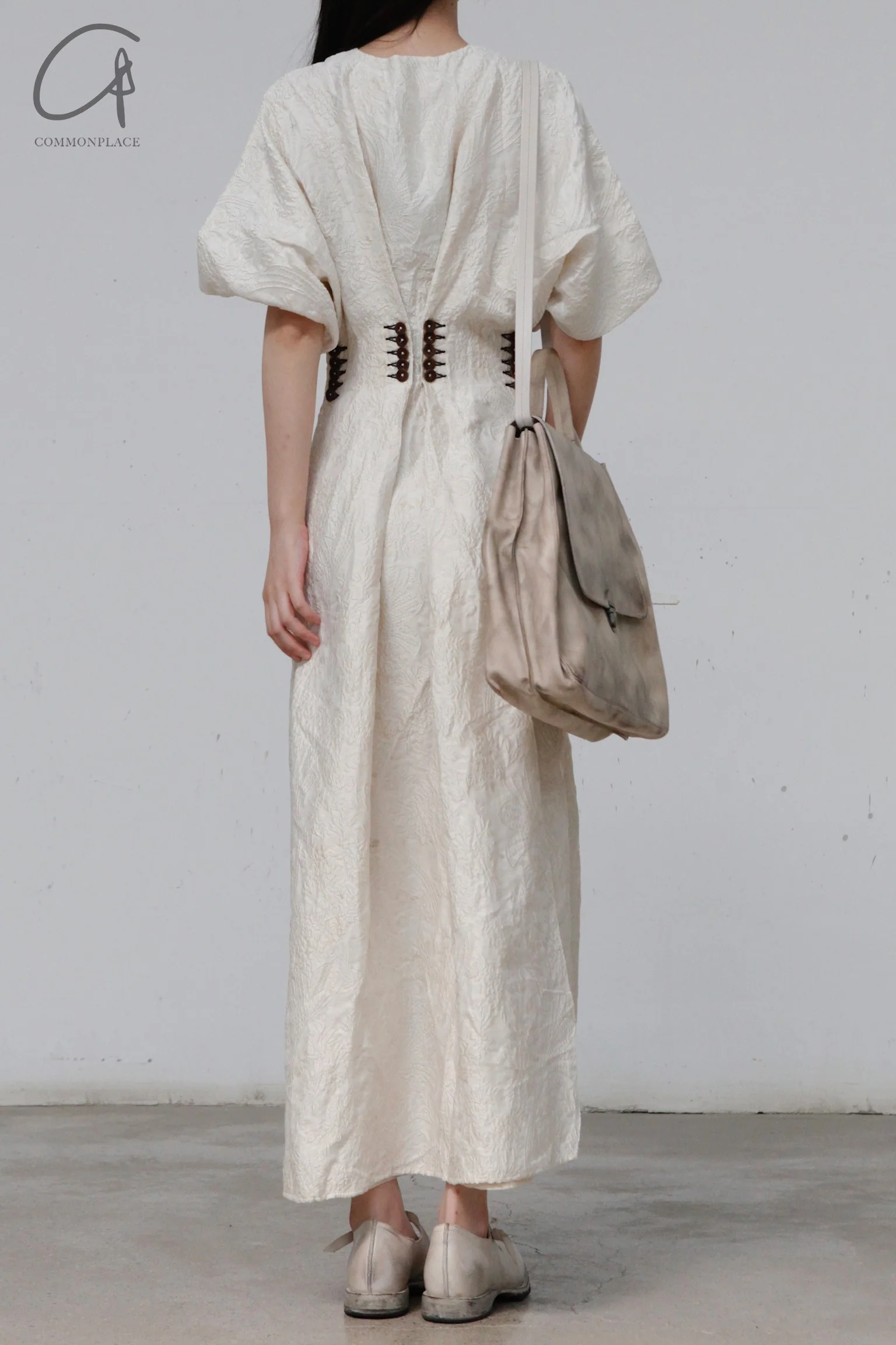 Mutedance Button Waist Dress Collection MD-MD23FW43-LUO Nude PM103 - Image 4