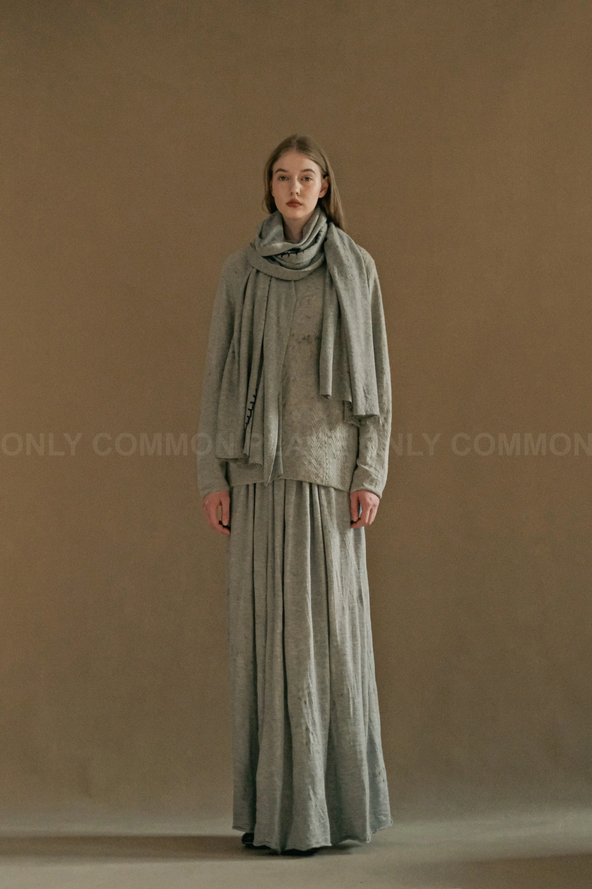 MUTEDANCE cashmere skirt MD23FW89 light gray PM95 - Image 2