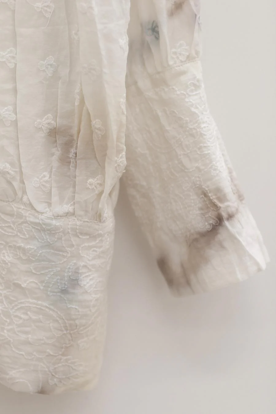MUTEDANCE Crinkled Embroidered Shirt MD22SS69 Off-White - Image 11
