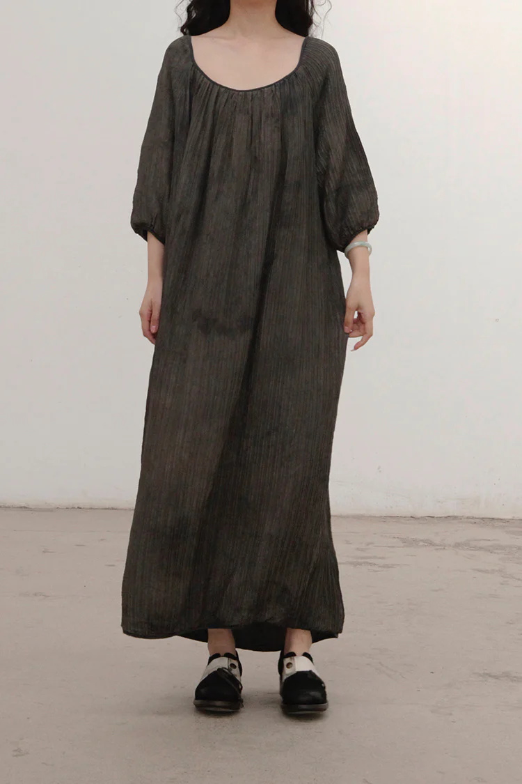 MUTEDANCE dark gray silk dress MD21FW43 - Image 2