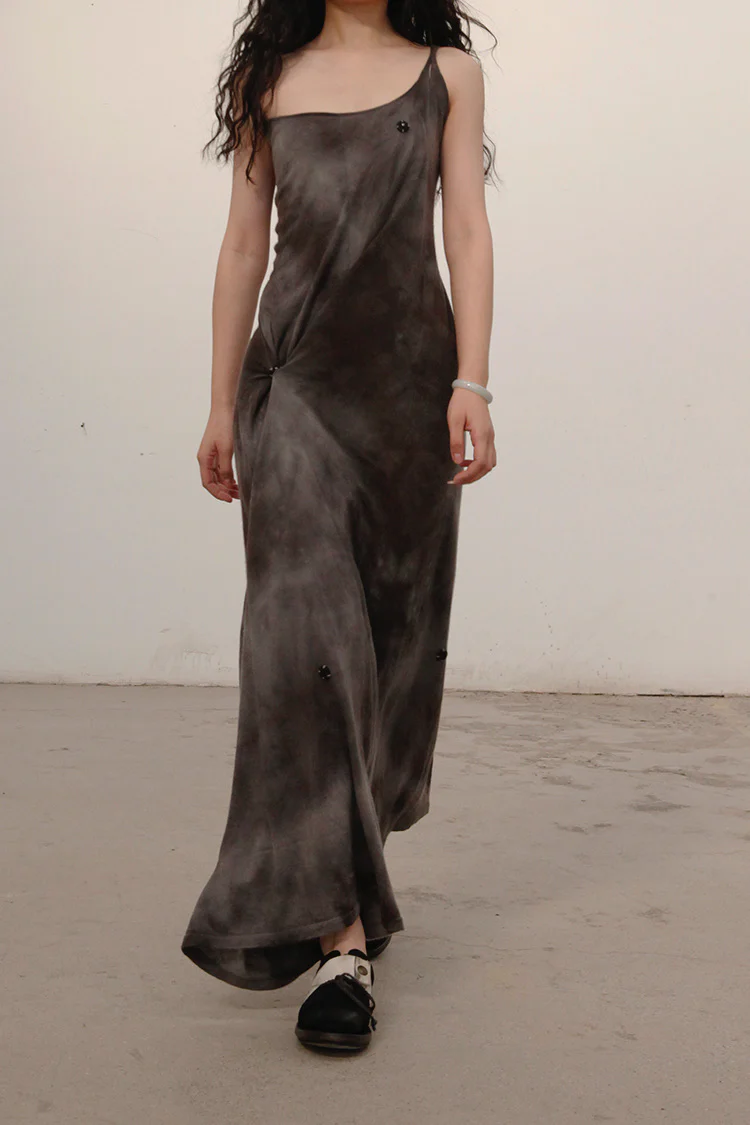 MUTEDANCE dark gray silk dress MD21FW64 PM6 - Image 2