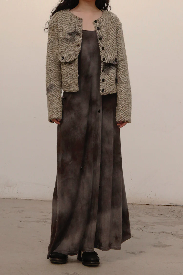 MUTEDANCE dark gray silk dress MD21FW64 PM6 - Image 5