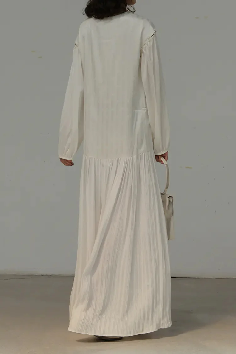 MUTEDANCE diagonal button silk dress MD20FW04 - Image 3