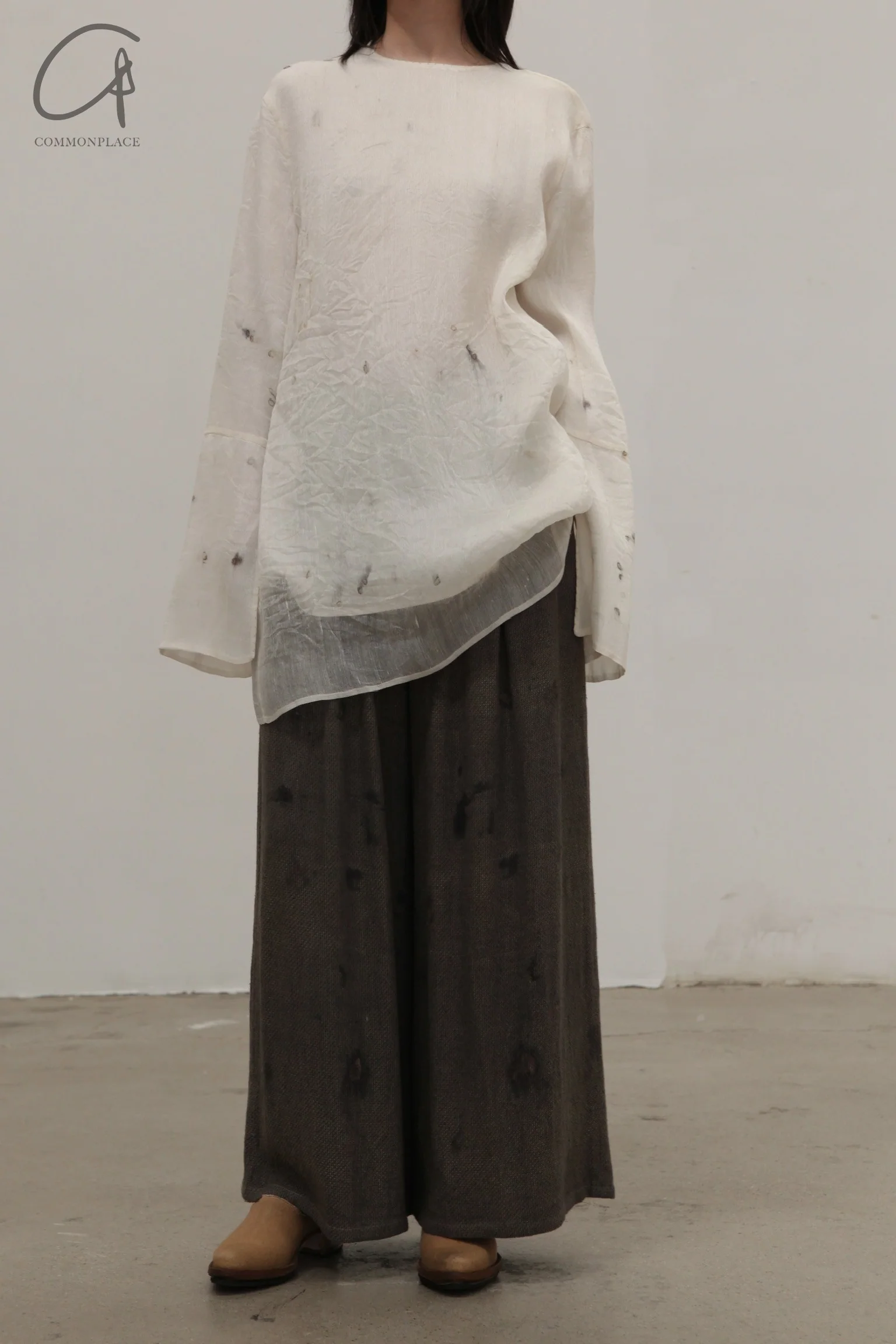 Mutedance Double Silk Shirt MD-MD24SS162-LUO Nude PM160 - Image 3