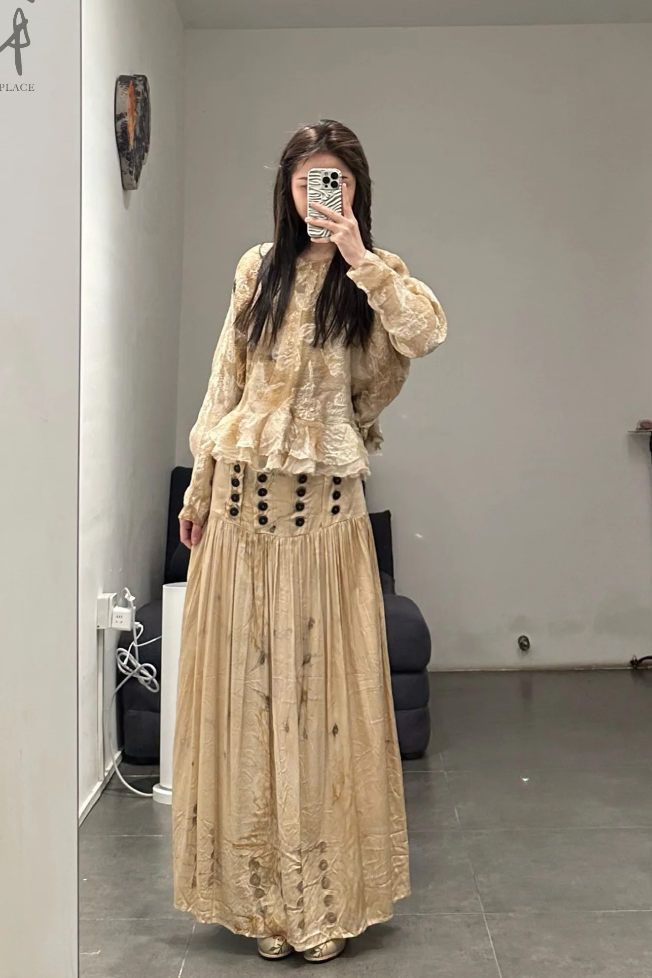 MUTEDANCE Dyed Silk Skirt MD22SS20 - Image 11