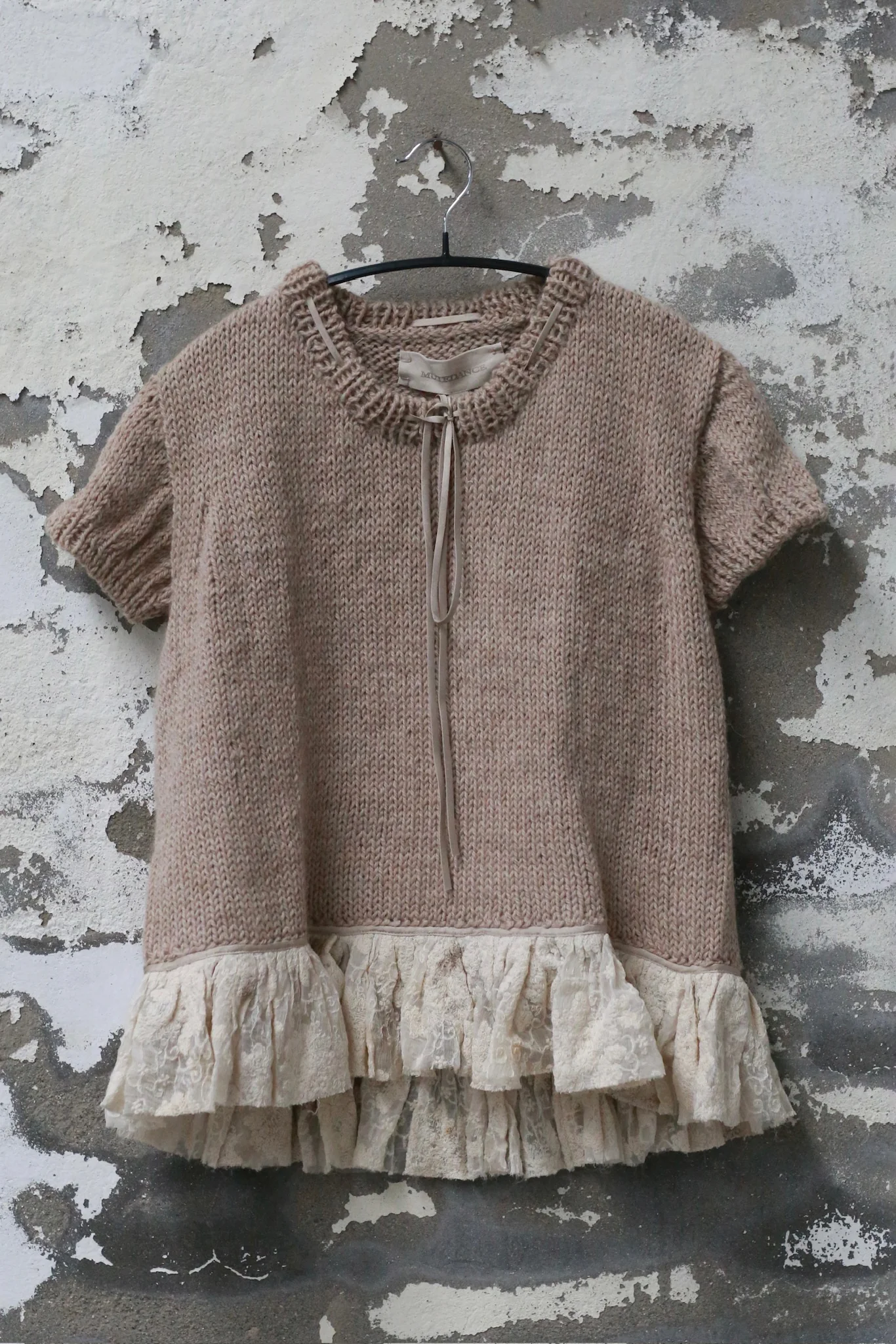 Mutedance Fall/Winter 2025 Knitted Short-Sleeve MD-MD25FW147-beige (MD25FW146)